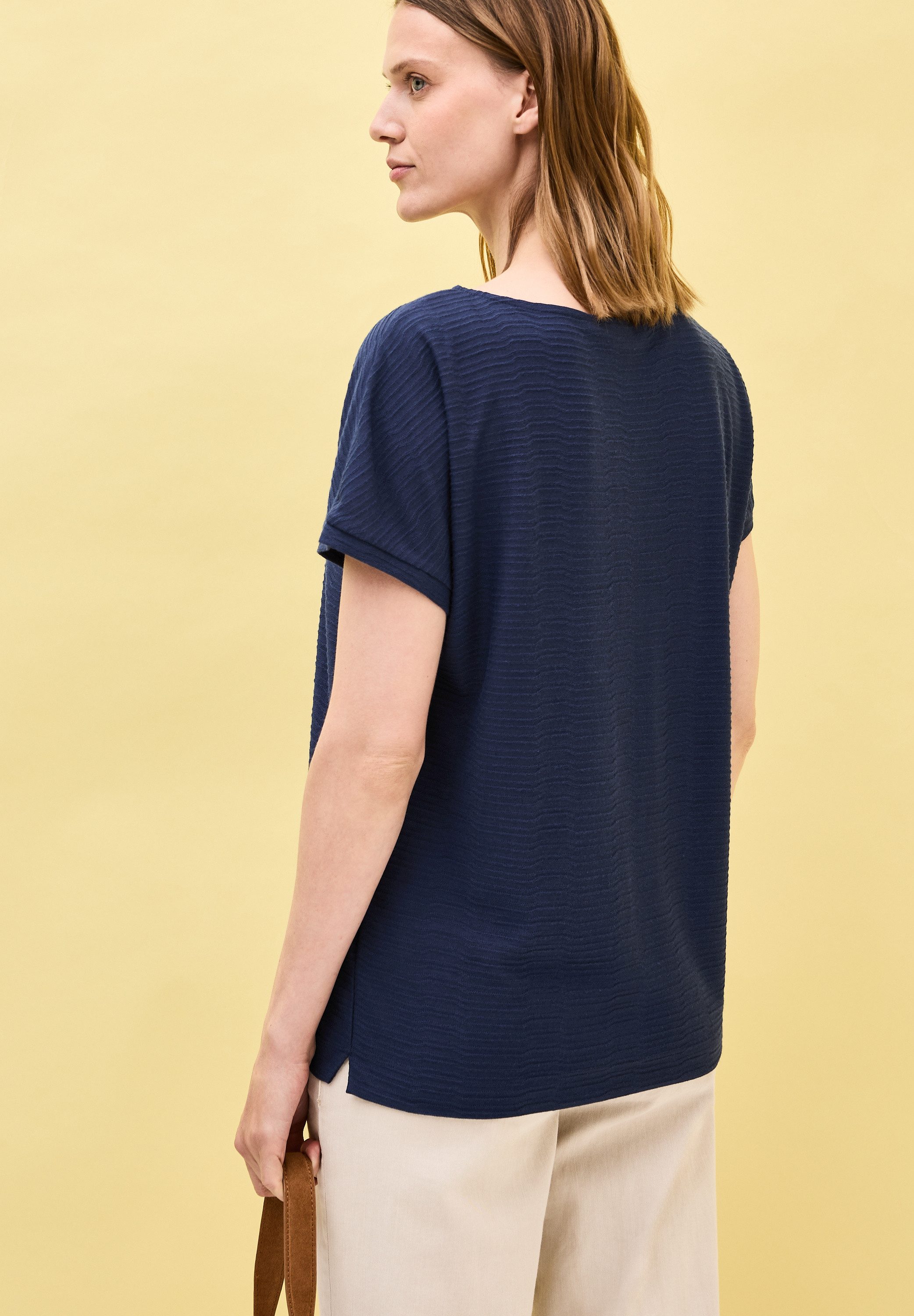 Cecil T-shirt met streepstructuur