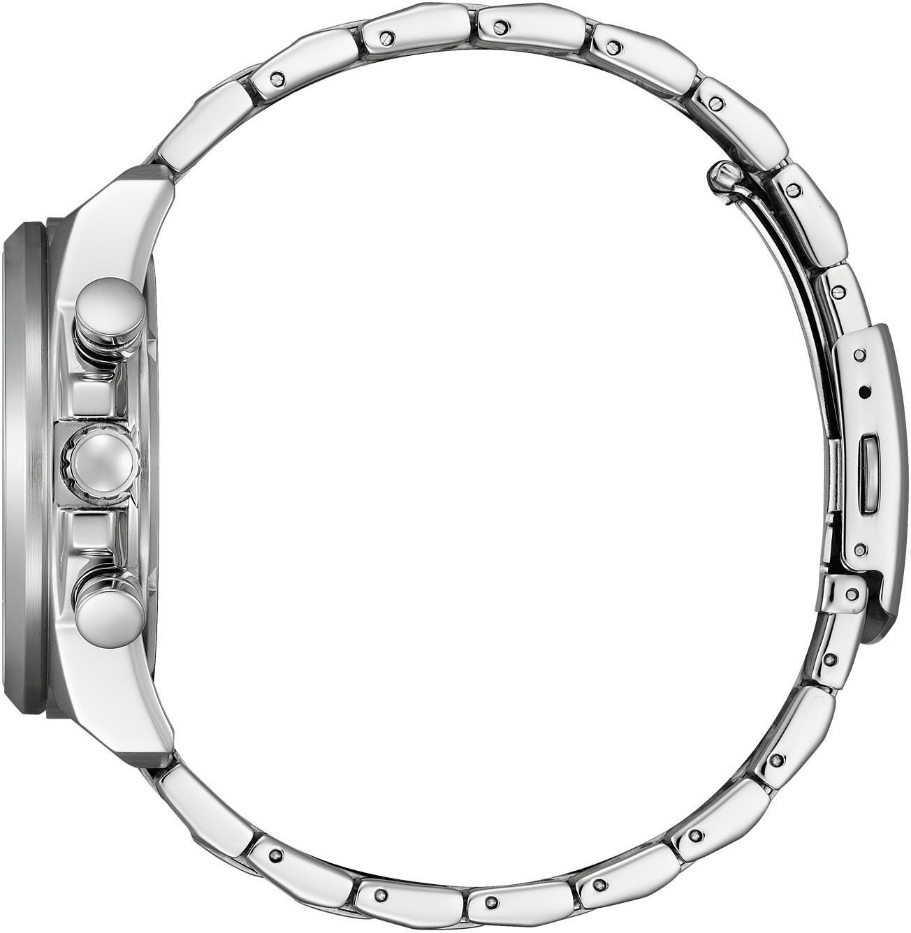 Citizen Chronograaf Polshorloge, solar, herenhorloge, leren band, analoog, dag, stopwatchfunctie