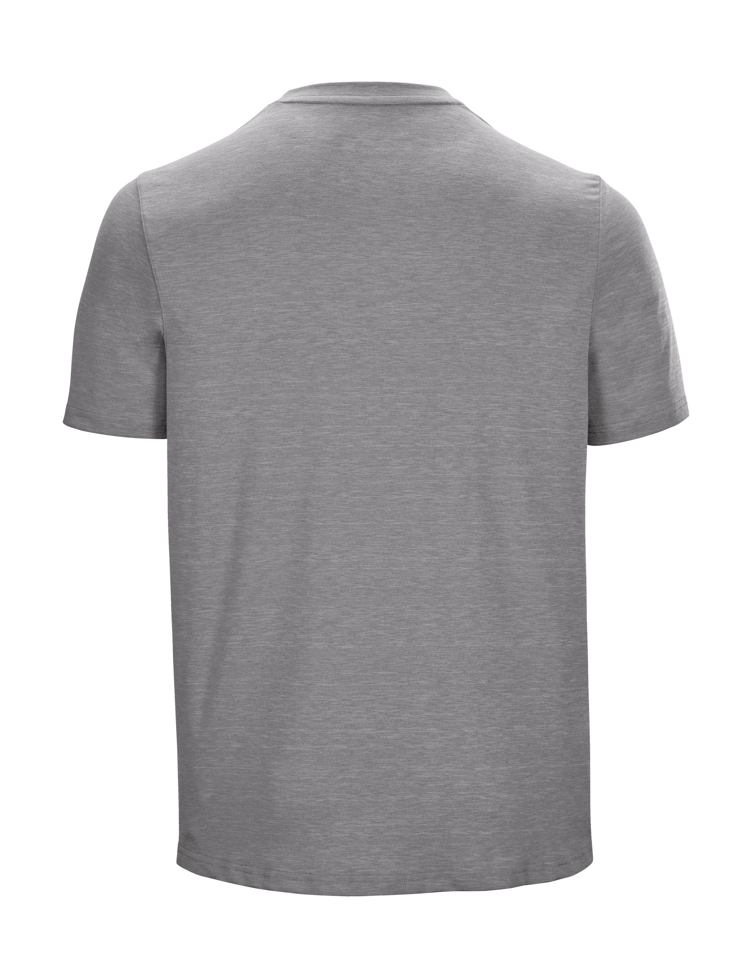 Killtec T-shirt Lilleo MN TSHRT C Sneldrogend heren T-shirt met bergprint en melange-look