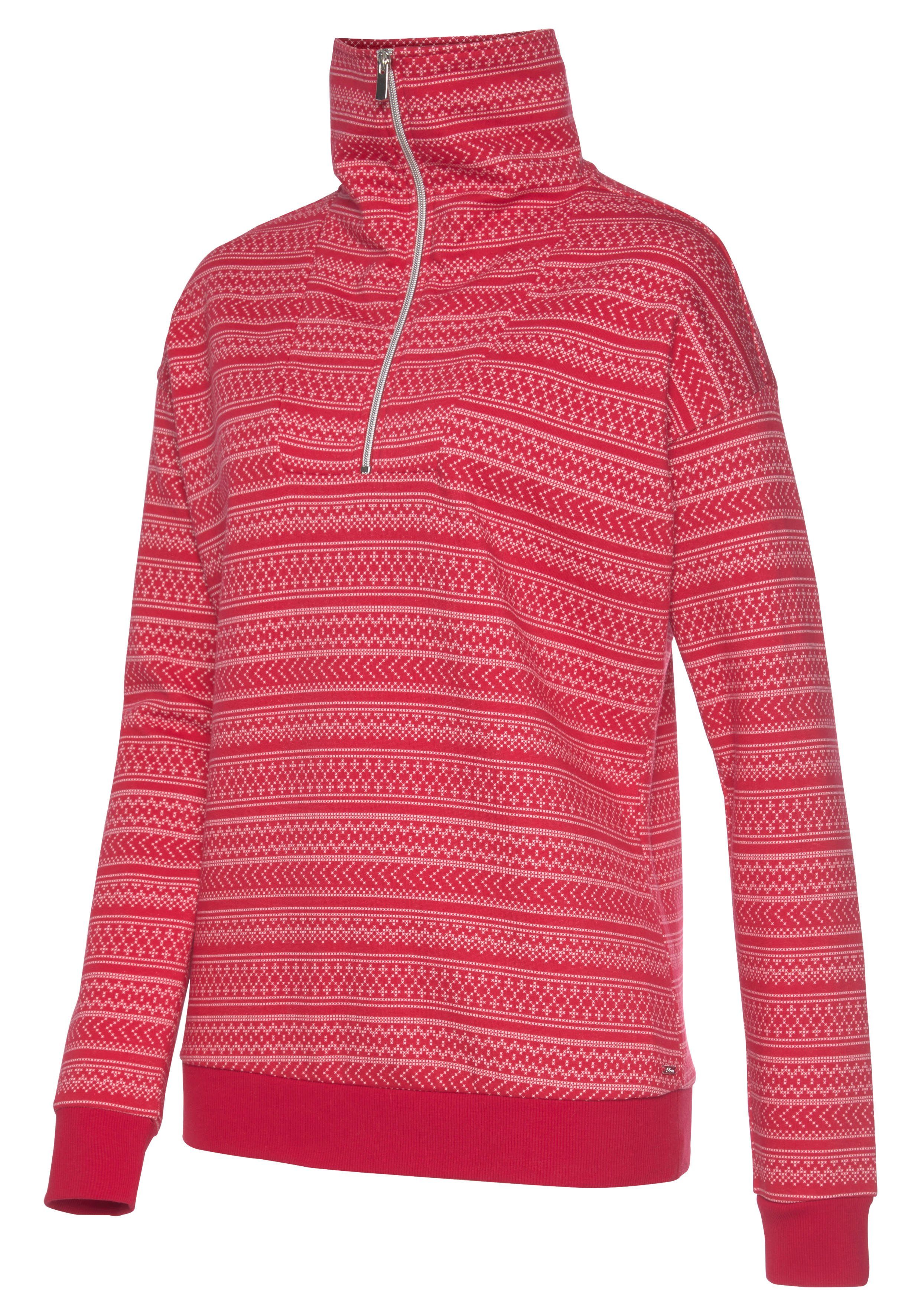 s.Oliver RED LABEL Beachwear Sweatshirt met noorse patroon, loungepak