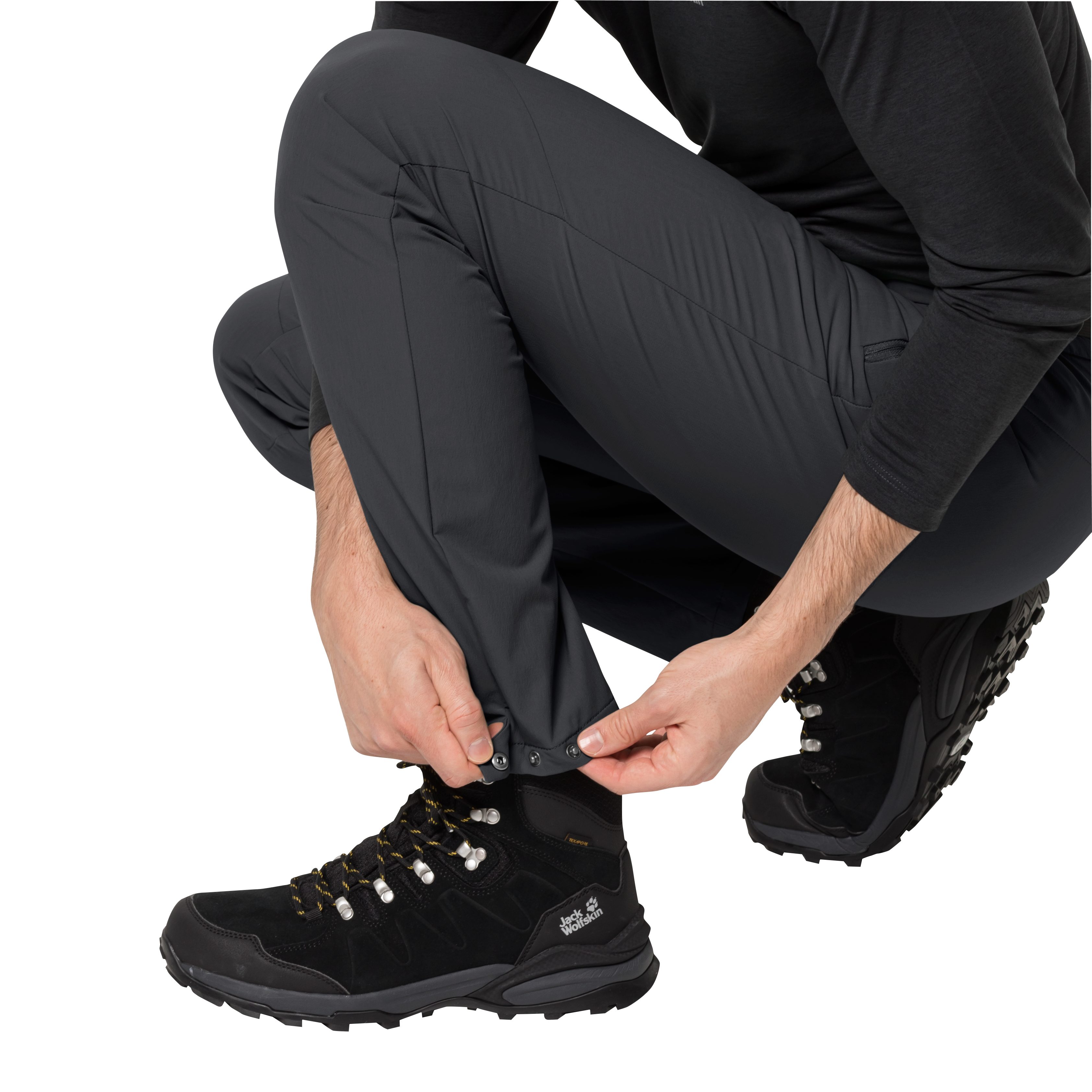 Jack Wolfskin Outdoorbroek HOLDSTEIG PANTS M hoog ademende, robuuste en elastische softshell broek