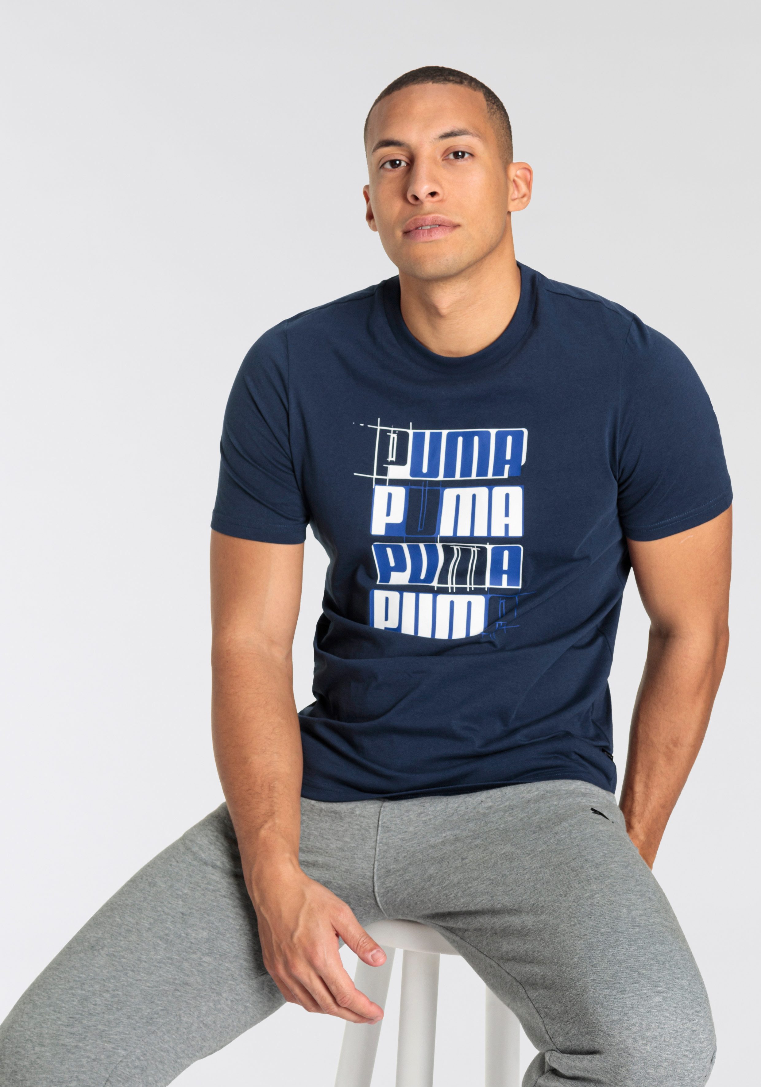 PUMA T-shirt ESS+ LOGO LAB TEE (1-delig)