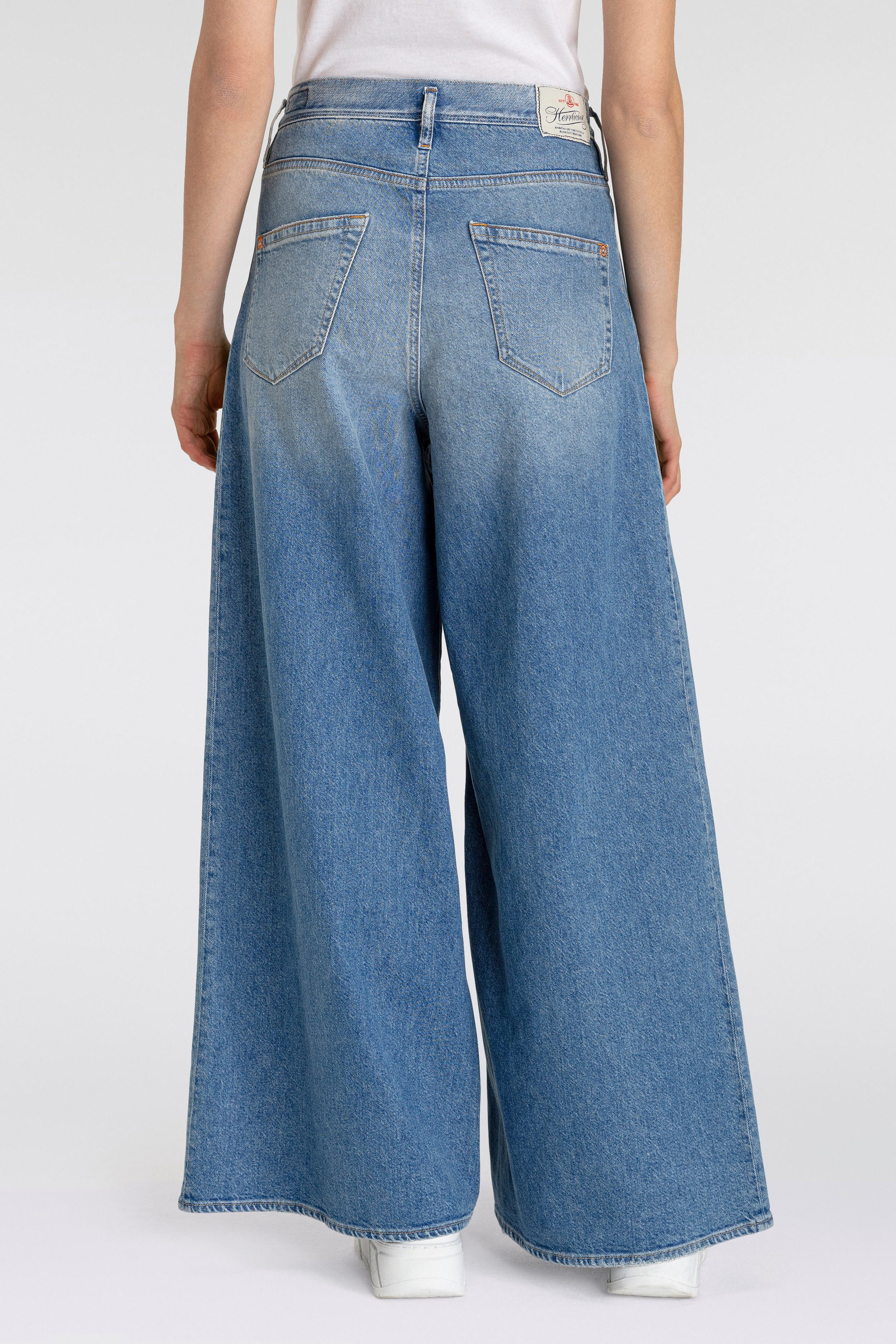 Herrlicher 5-pocket jeans Shyra Palazzo Denim met bijzonder wijd been