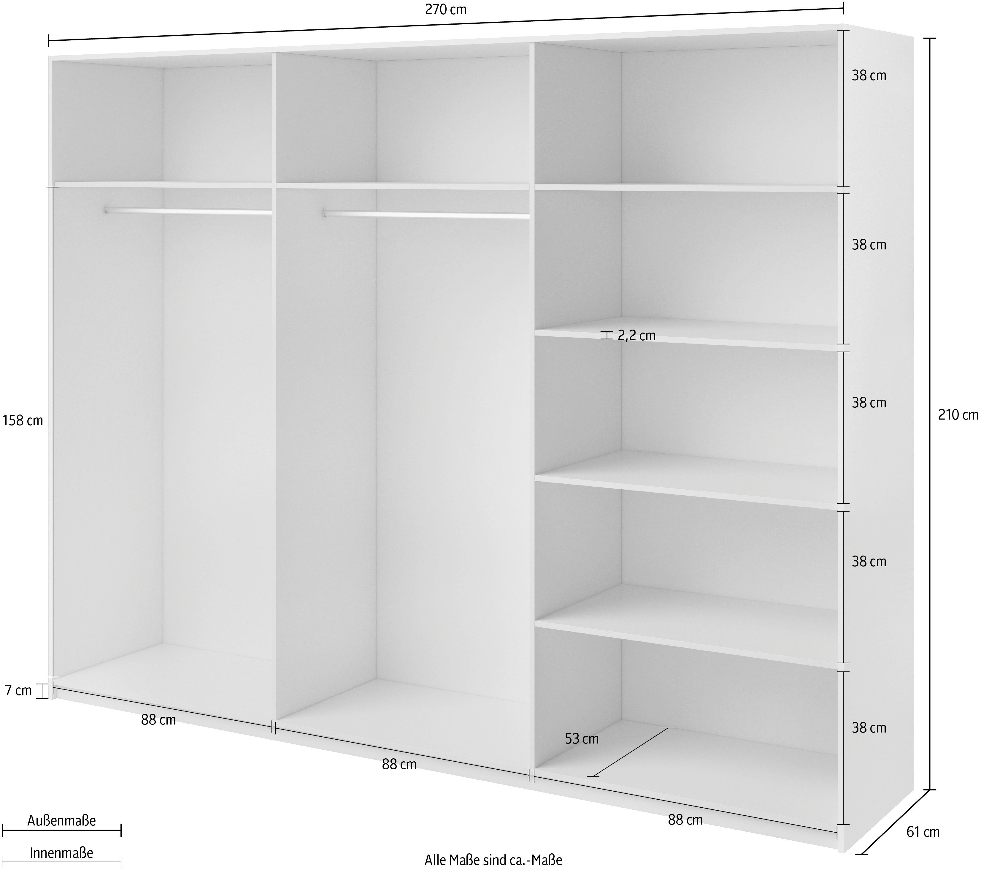 INOSIGN Zweefdeurkast Galaxy kledingkast, linnenkast 200, 220 of 270 cm breed