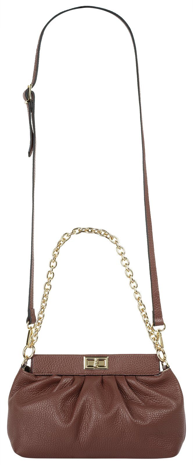 Cluty Schoudertas echt leer, made in italy