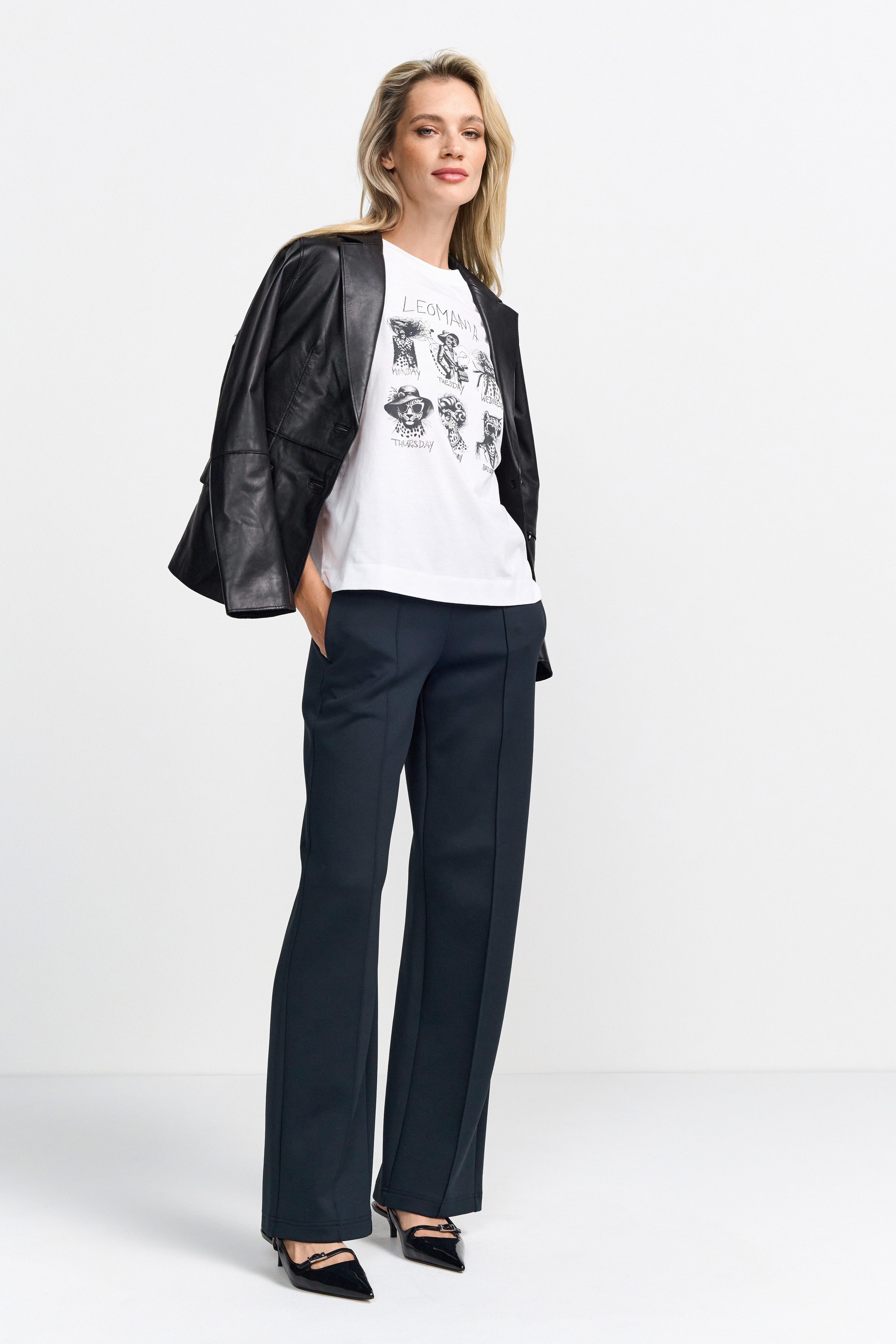 Rich & Royal Shirt met korte mouwen Print "Leomania"