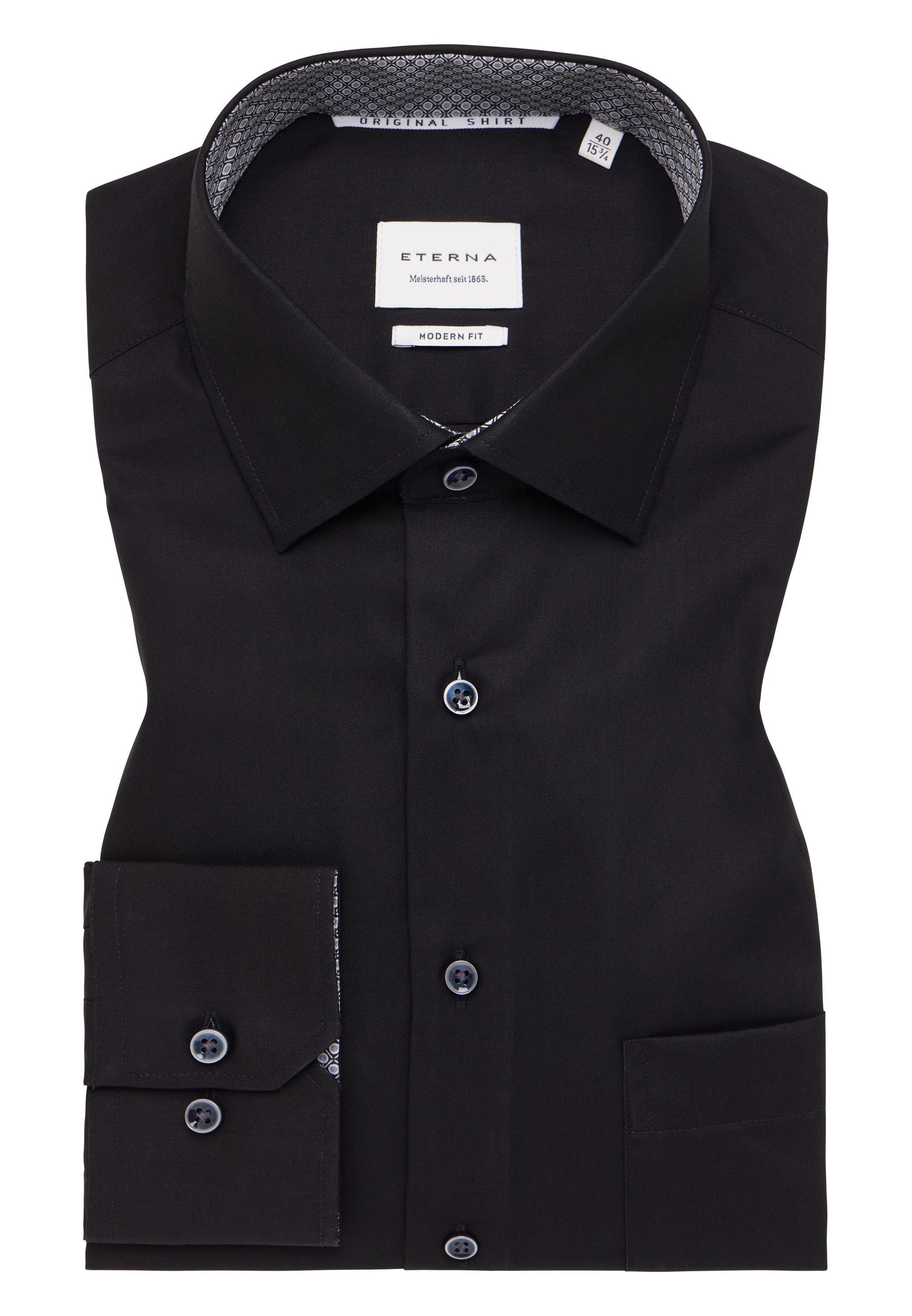 Eterna Overhemd met lange mouwen MODERN FIT NON IRON (strijkvrij)