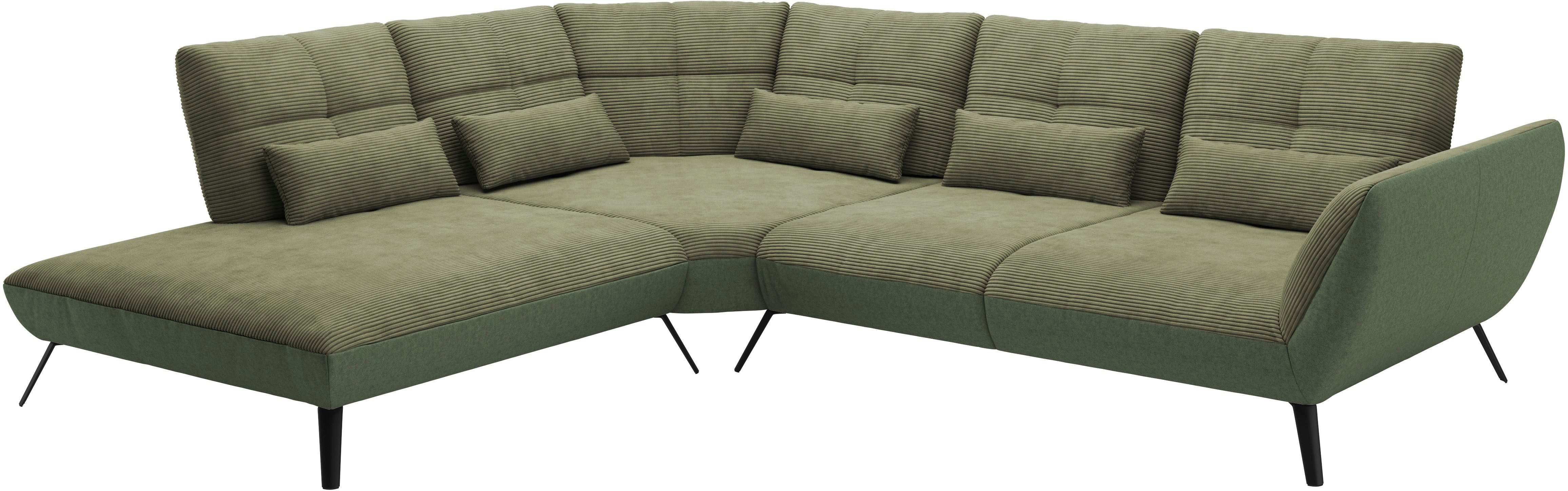 Places of Style Hoekbank Mikado L-vorm incl. zitdiepteverstelling en armleuningverstelling