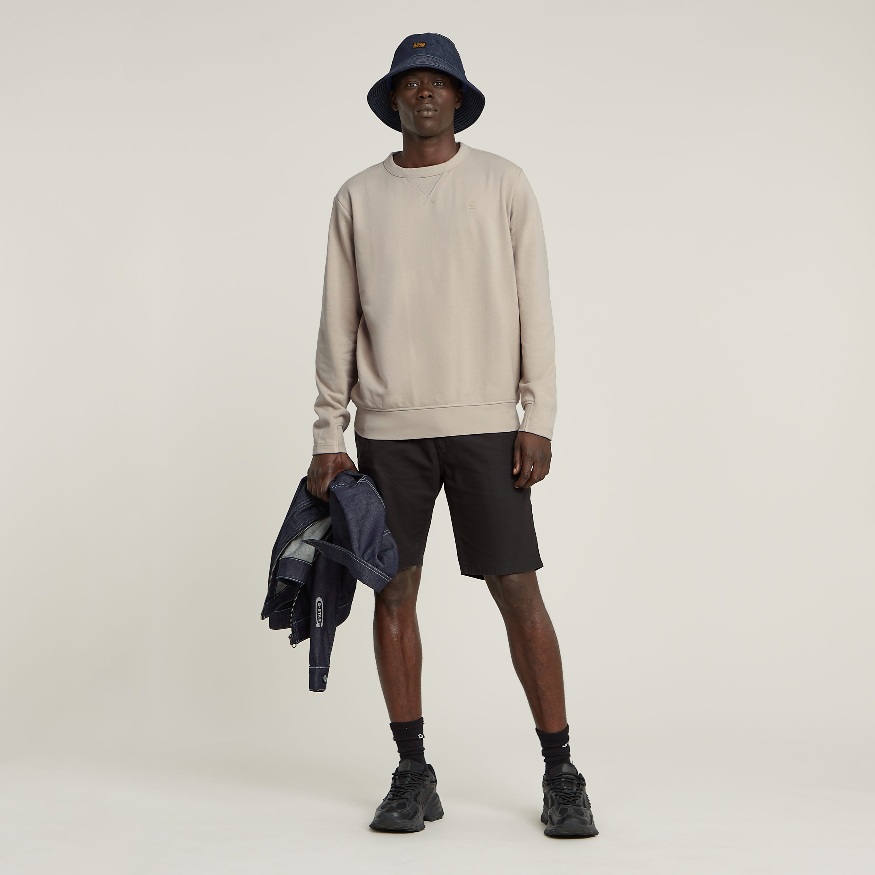 G-Star RAW Sweatshirt Nifous met halve mouwboorden