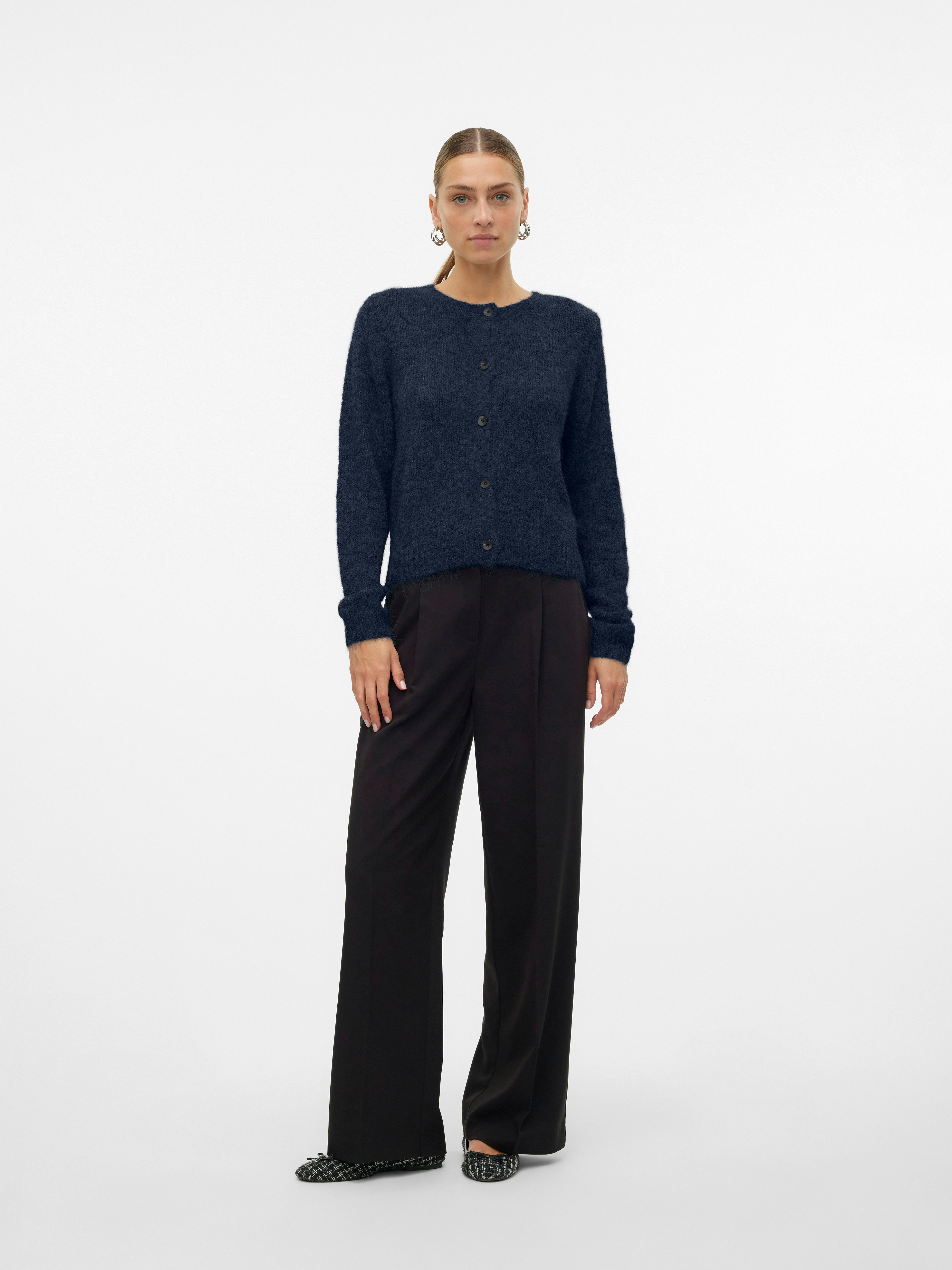 Vero Moda Vest VMNOVAH LS O-NECK BUTTON CARDI GA NOOS