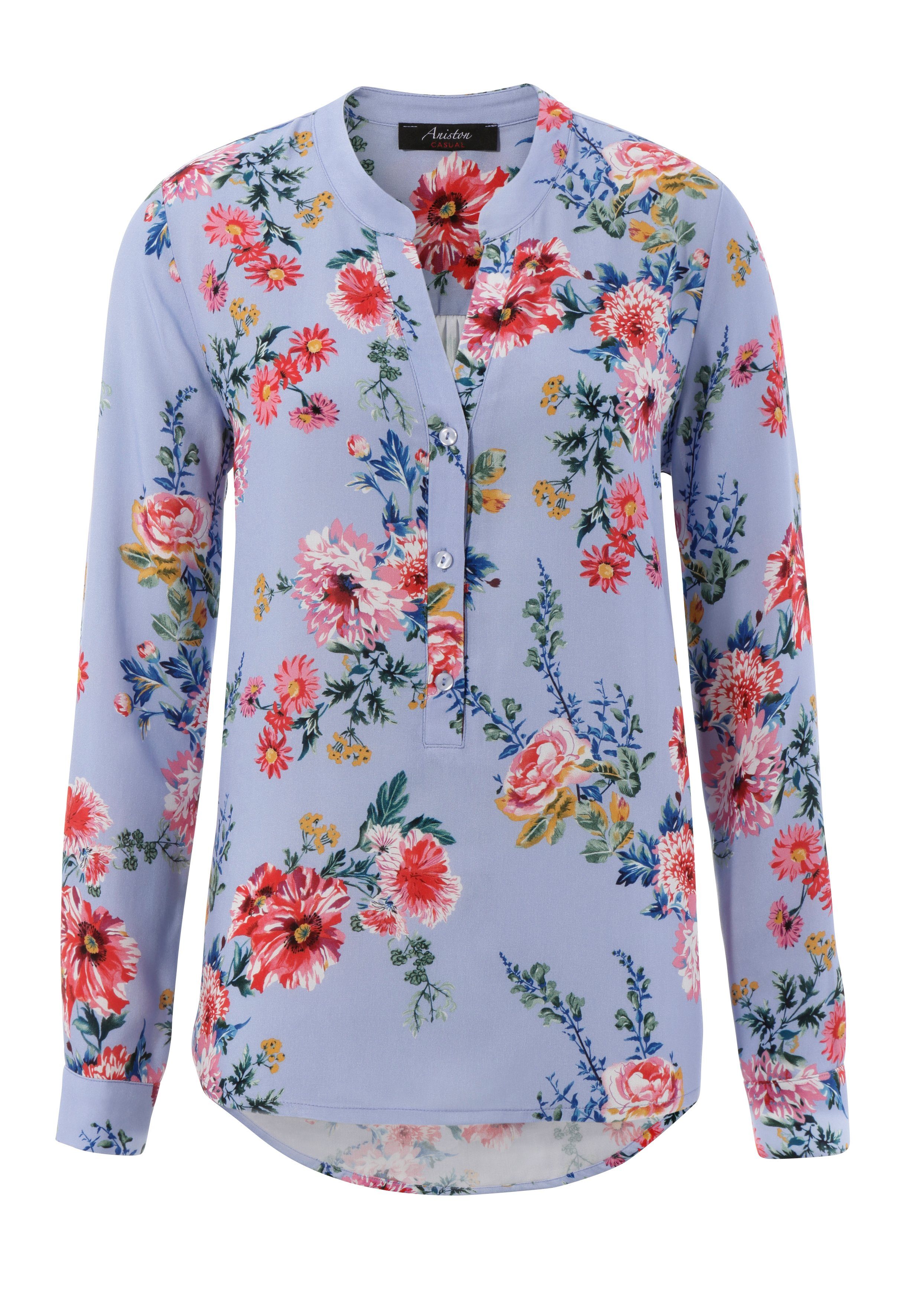 Aniston CASUAL Blouse zonder sluiting met kleurrijke bloemenprint
