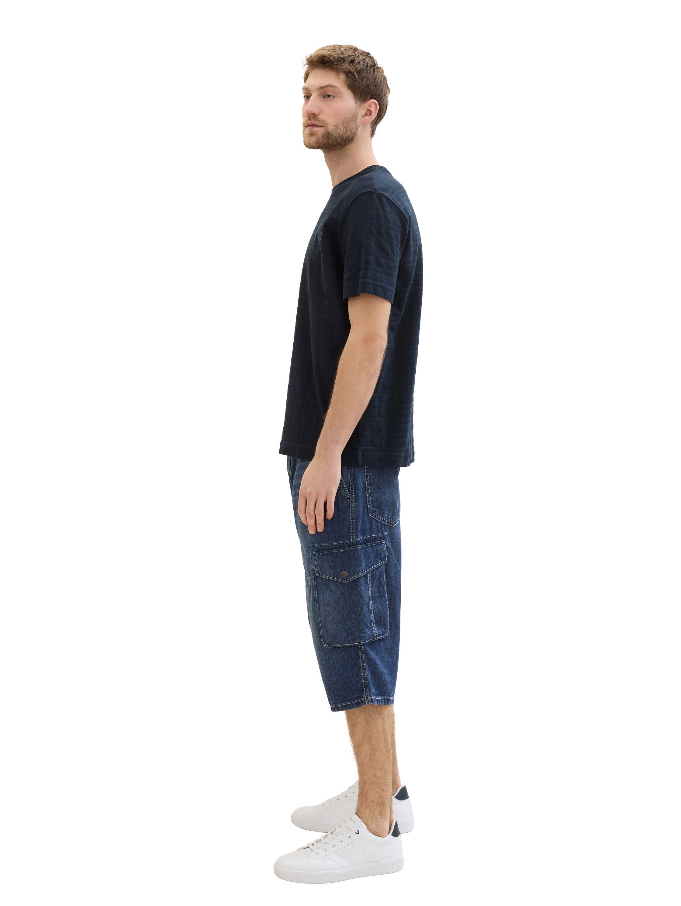 Tom Tailor Jeansshort Morris Overknee met gerecycled katoen