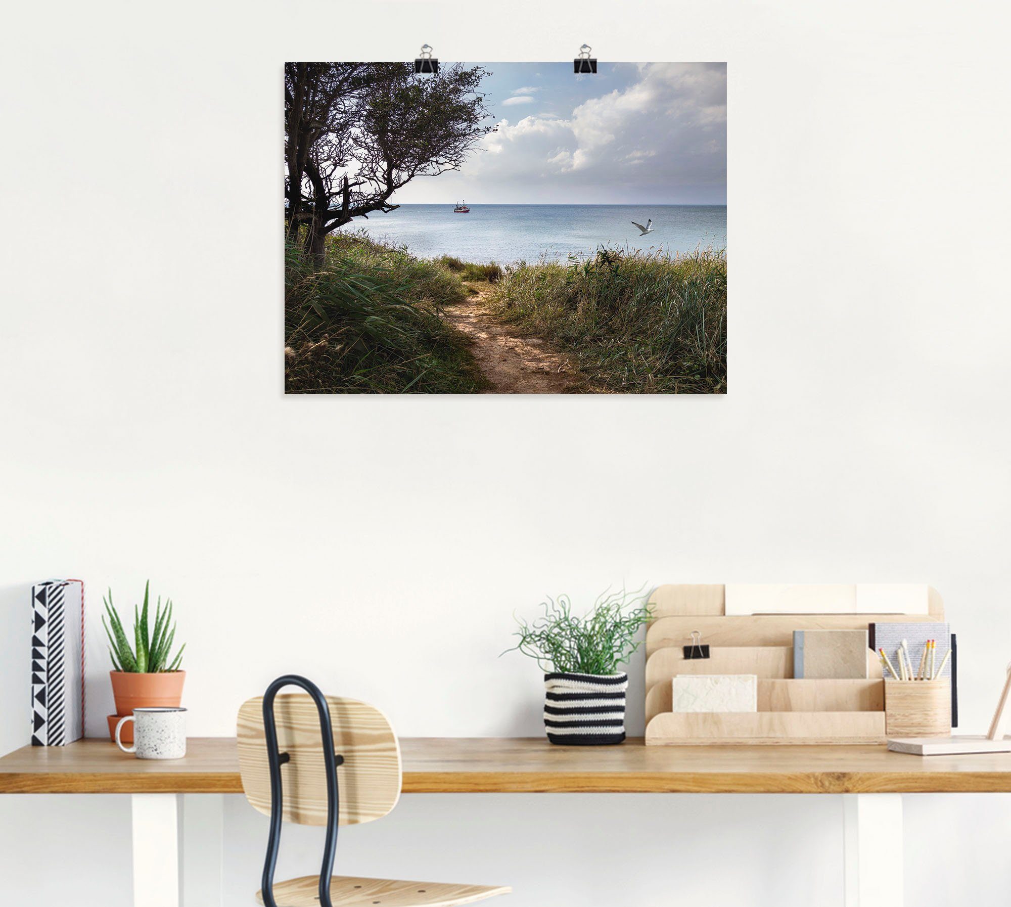Artland Artprint Wegen naar de zee.... als artprint op linnen, poster in verschillende formaten maten