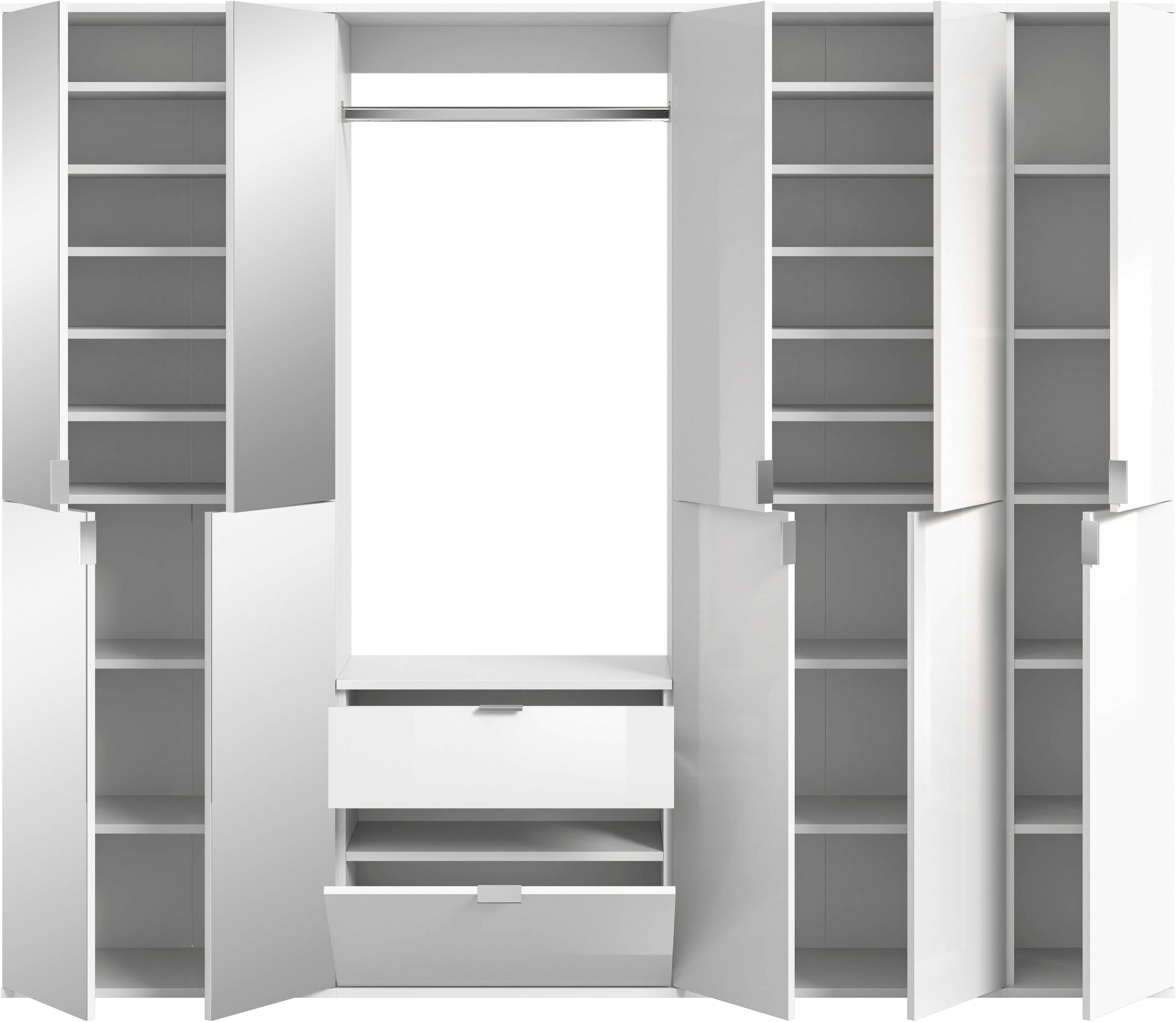 INOSIGN Halmeubelset Trondheim, Breedte 183 cm, 5-delig, bestaande uit: 2x garderobekast, 1 commode, 1 kledingstang, 1 legplank (set, 4-delig)