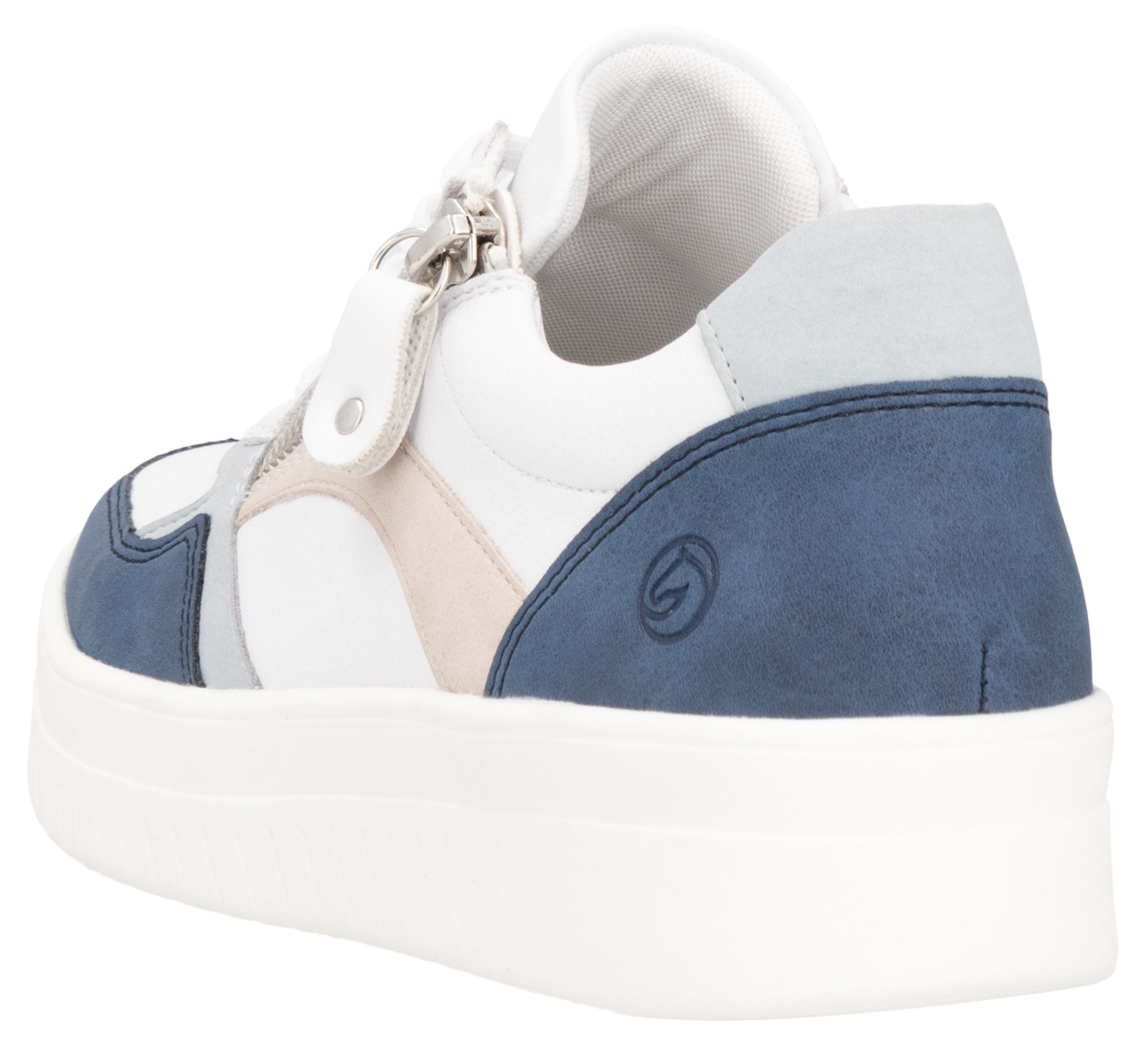 Remonte Plateausneakers , vrijetijdsschoen, lage schoen, veterschoen in smalle vorm