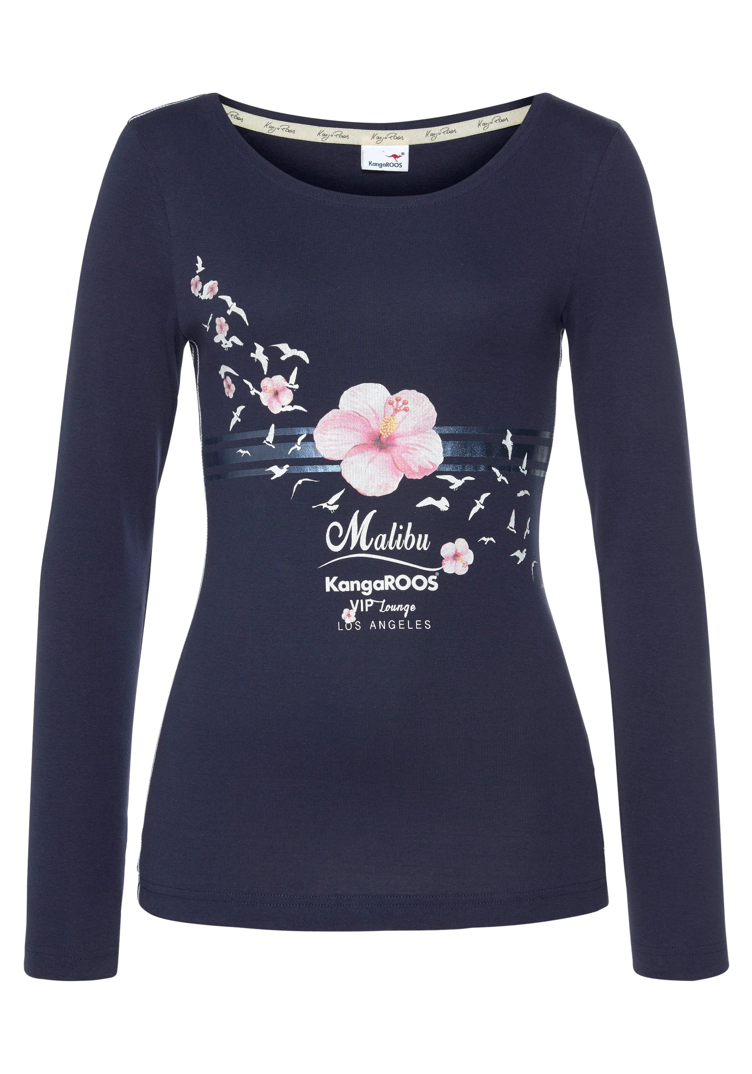 KangaROOS Longsleeve Lange mouwen, zeer figuurvolgende snit, met print