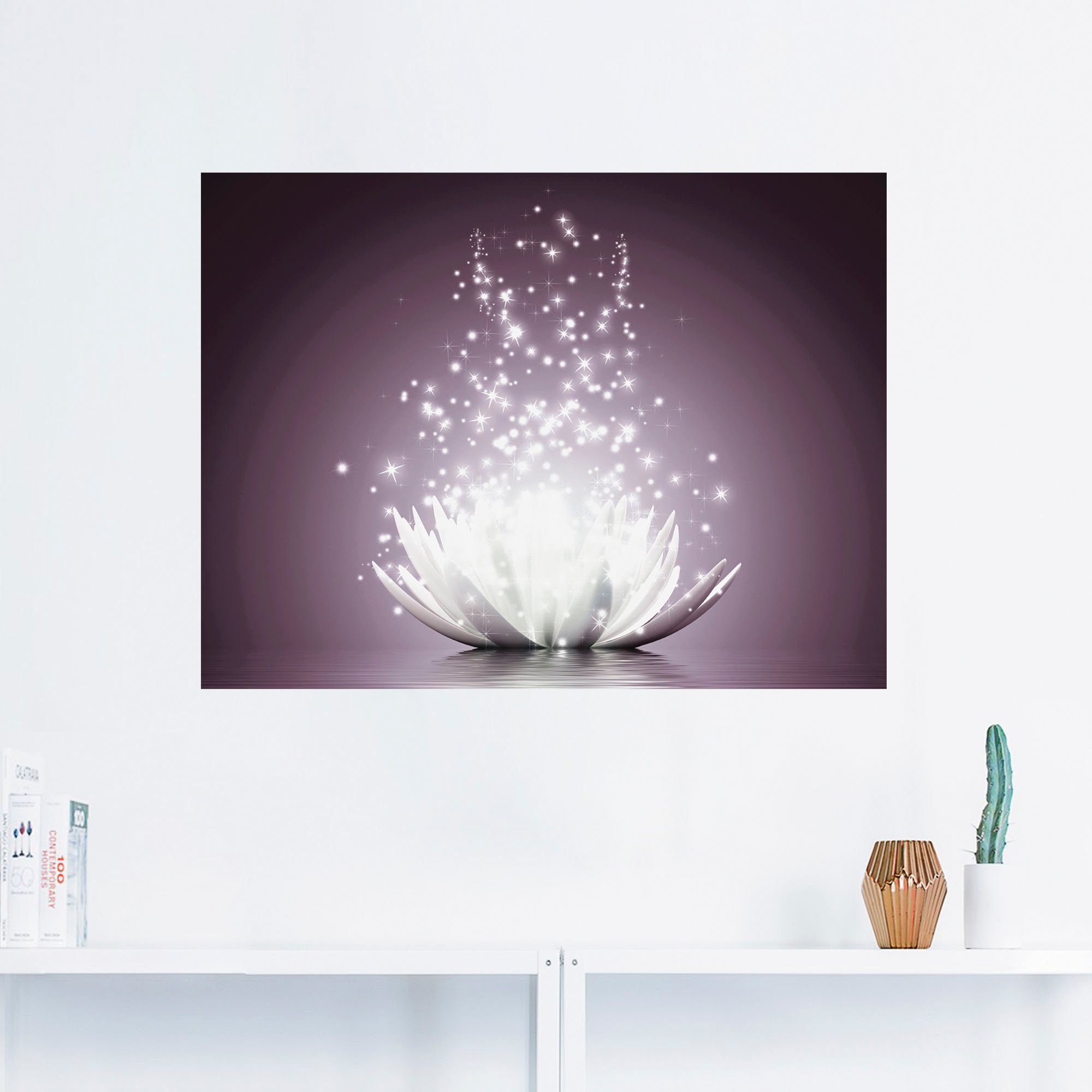 Artland Artprint Magie van de lotusbloem als artprint op linnen, poster, muursticker in verschillende maten