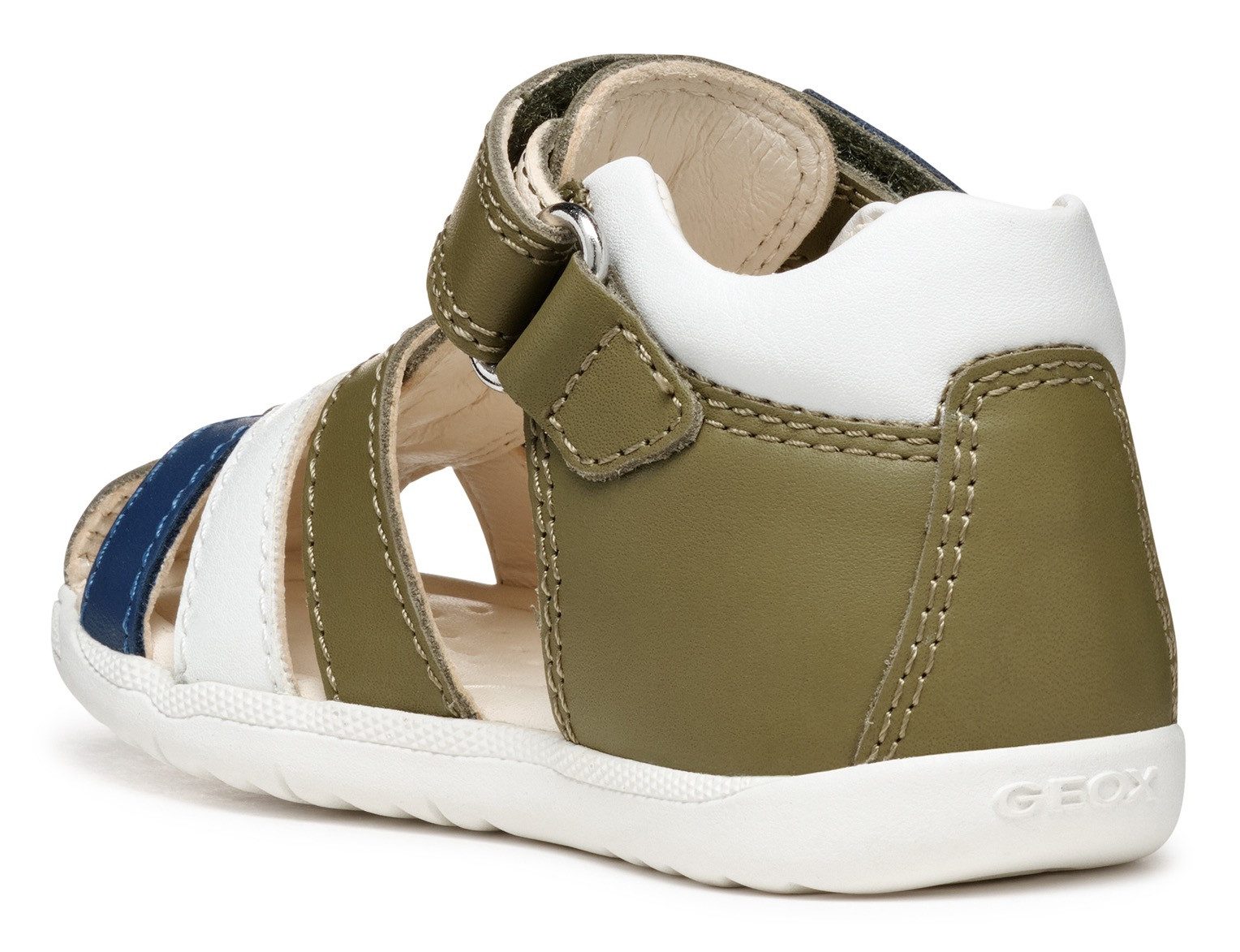 Geox Babyschoentjes B SANDAL MACCHIA BOY , sandaal, babyschoen, klittenbandschoen met kleurrijke riempjes