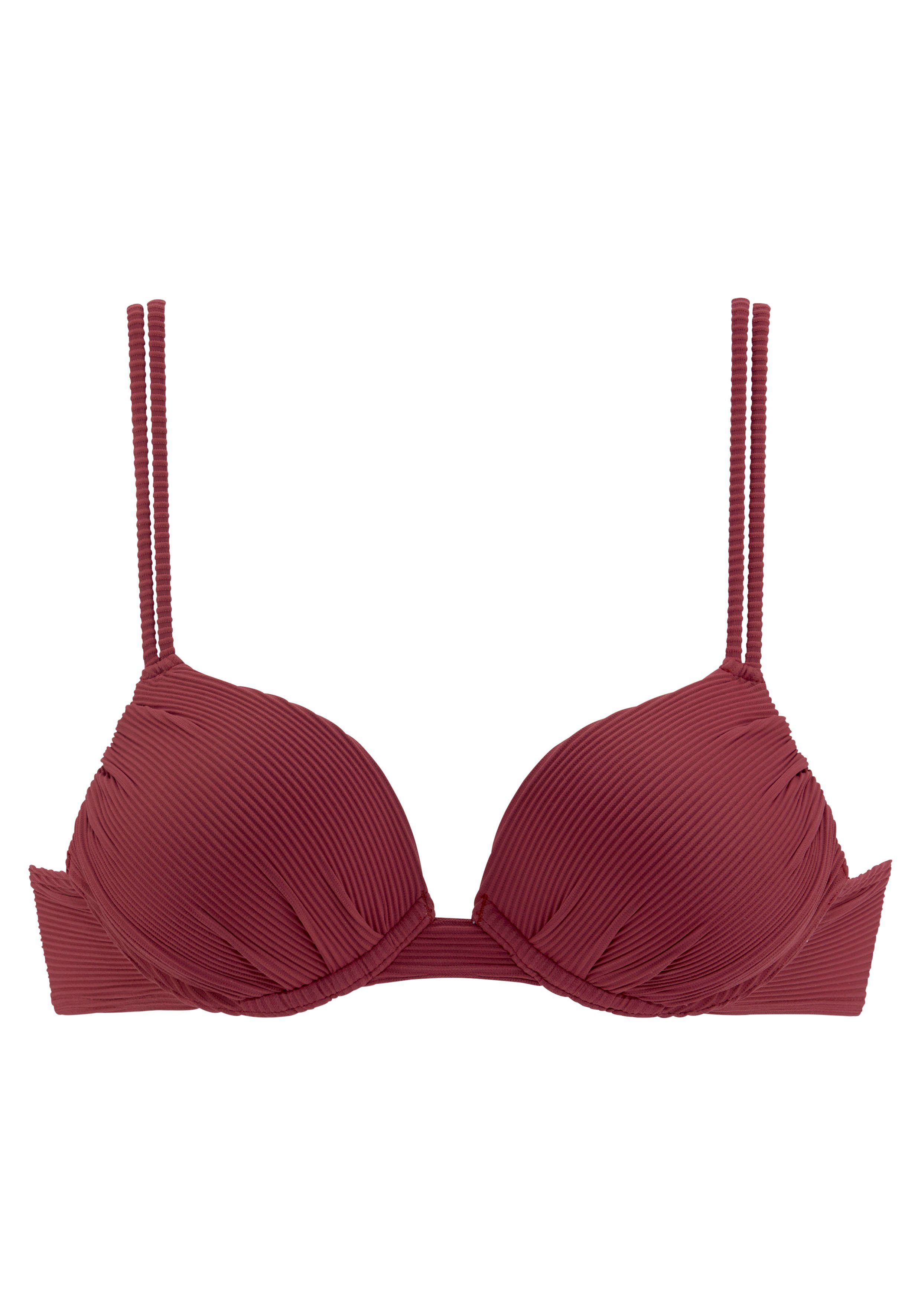 Sunseeker Push-upbikinitop Fancy van elegante structuurstof