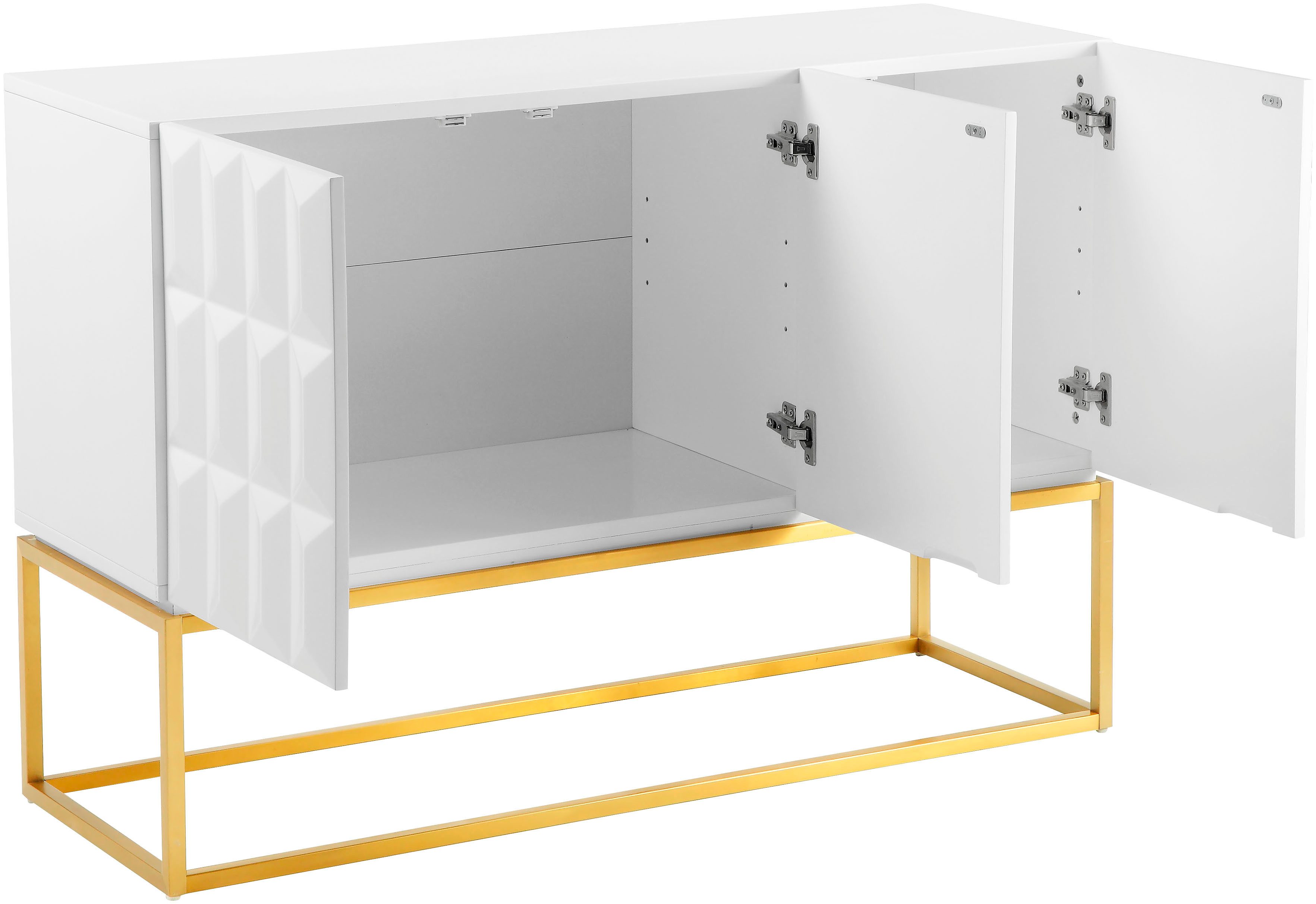 Leonique Dressoir Alais, TOPSELLER!, OTTOs keuze in 3d-look, met veel bergruimte en goudkleurig metalen frame