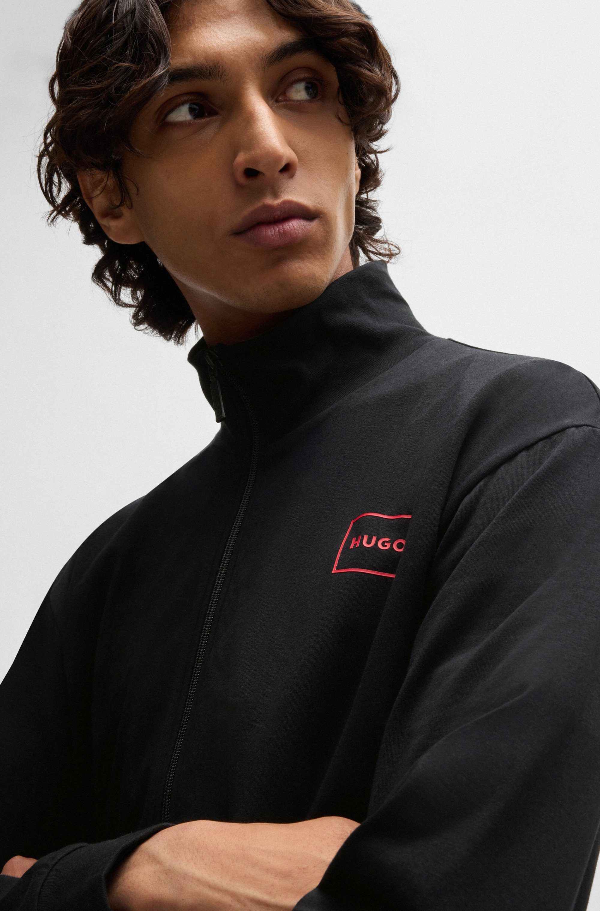 HUGO underwear Sweatvest Laze Zip Jacket met zakken opzij