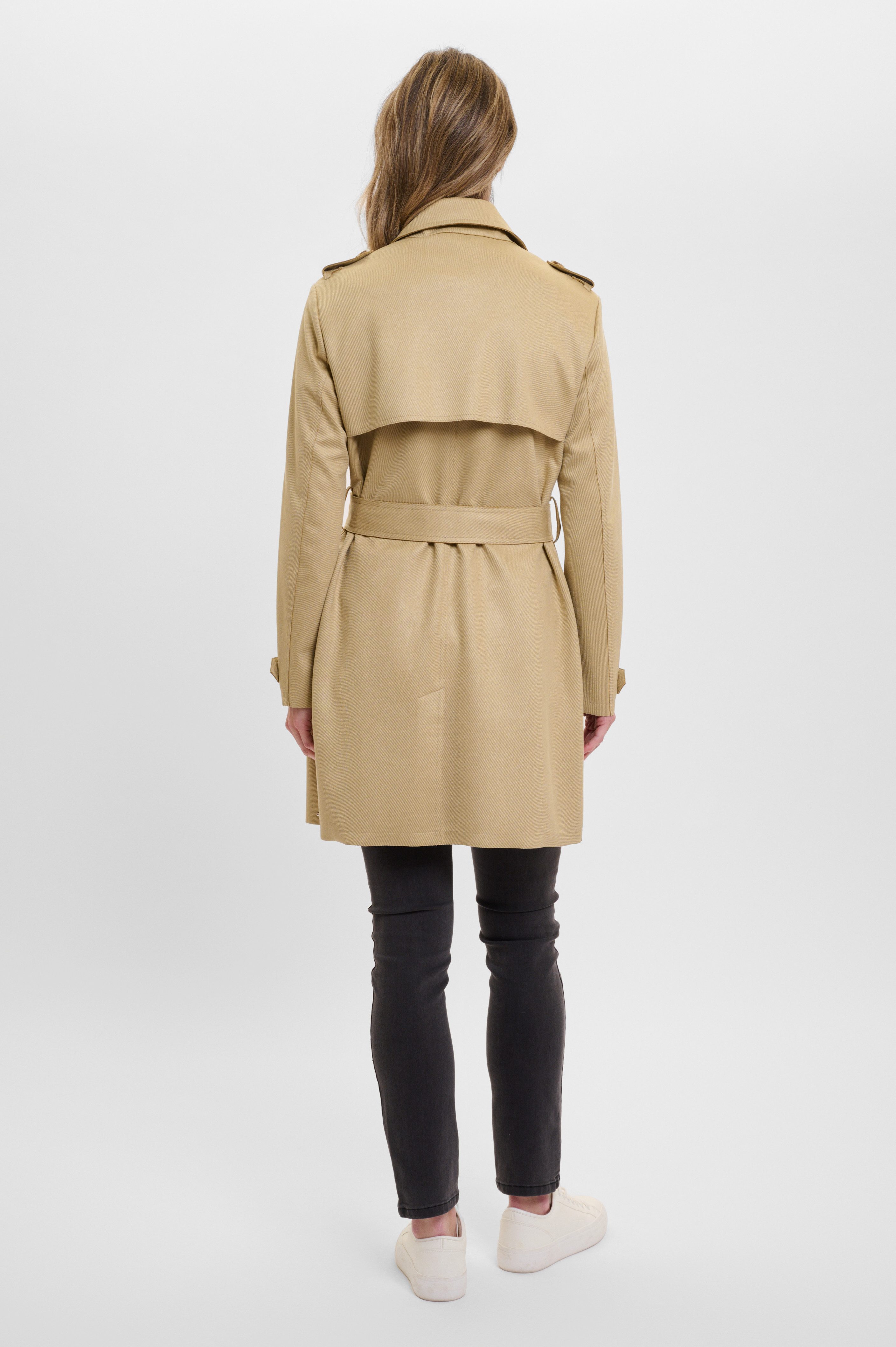 Rino & Pelle Trenchcoat KYONA met reverskraag en bindceintuur
