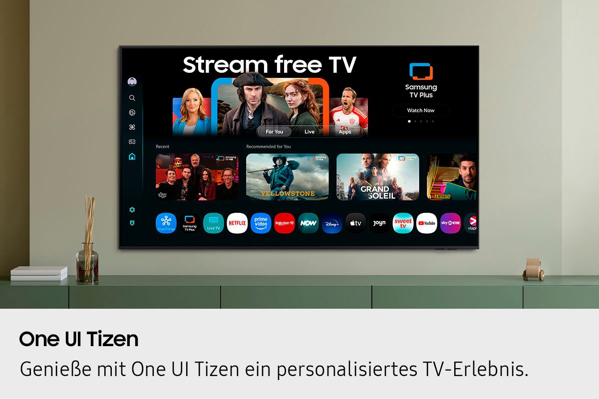 Samsung Led-TV GU75U8079FU LED-televisie, Crystal UHD, Q-Symphony, Dolby Surround Sound, triple tuner, Smart-Hub