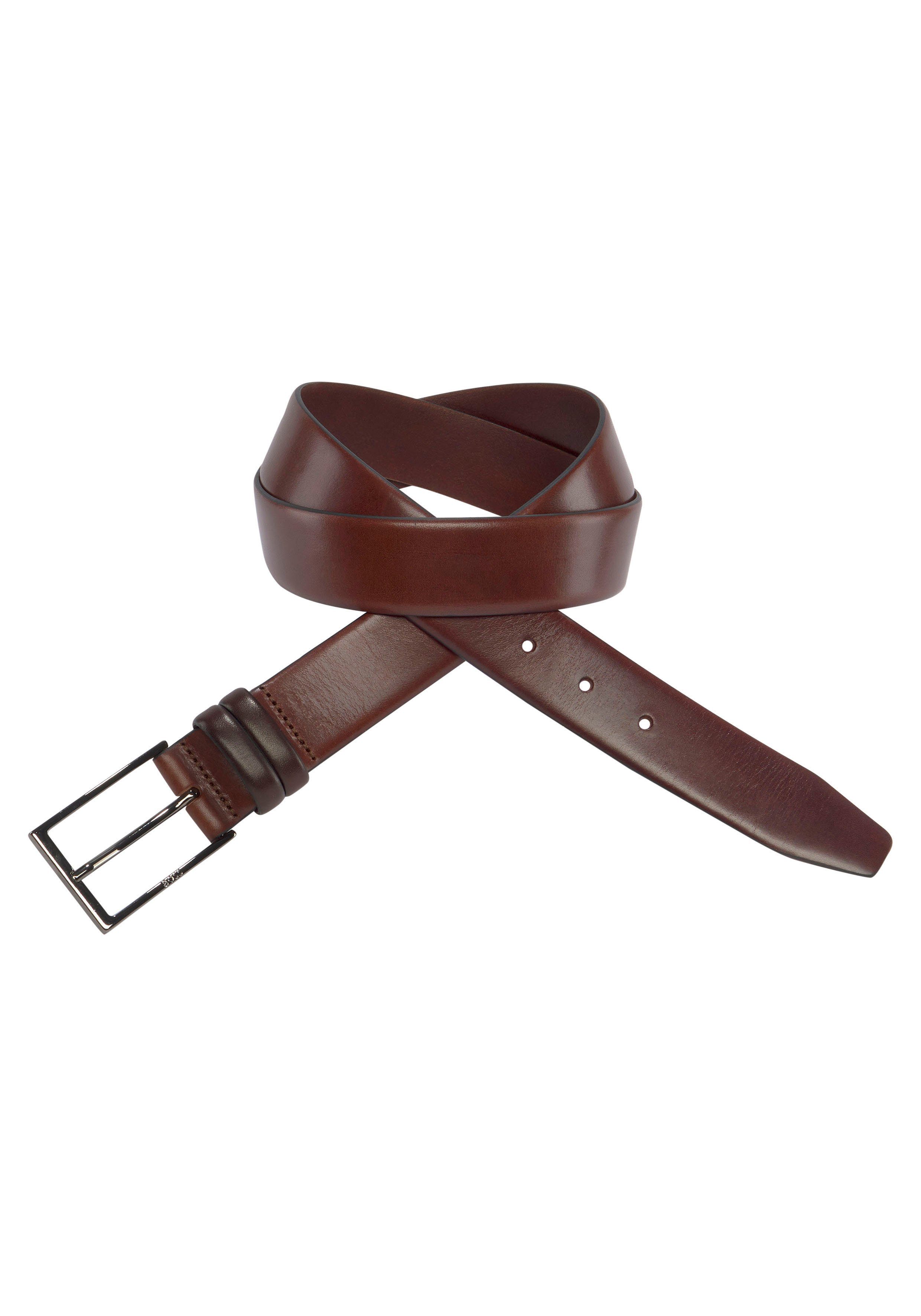 Boss Leren riem CARMELLO van gelooid leer met hugo boss logo-embossing op metalen sluiting