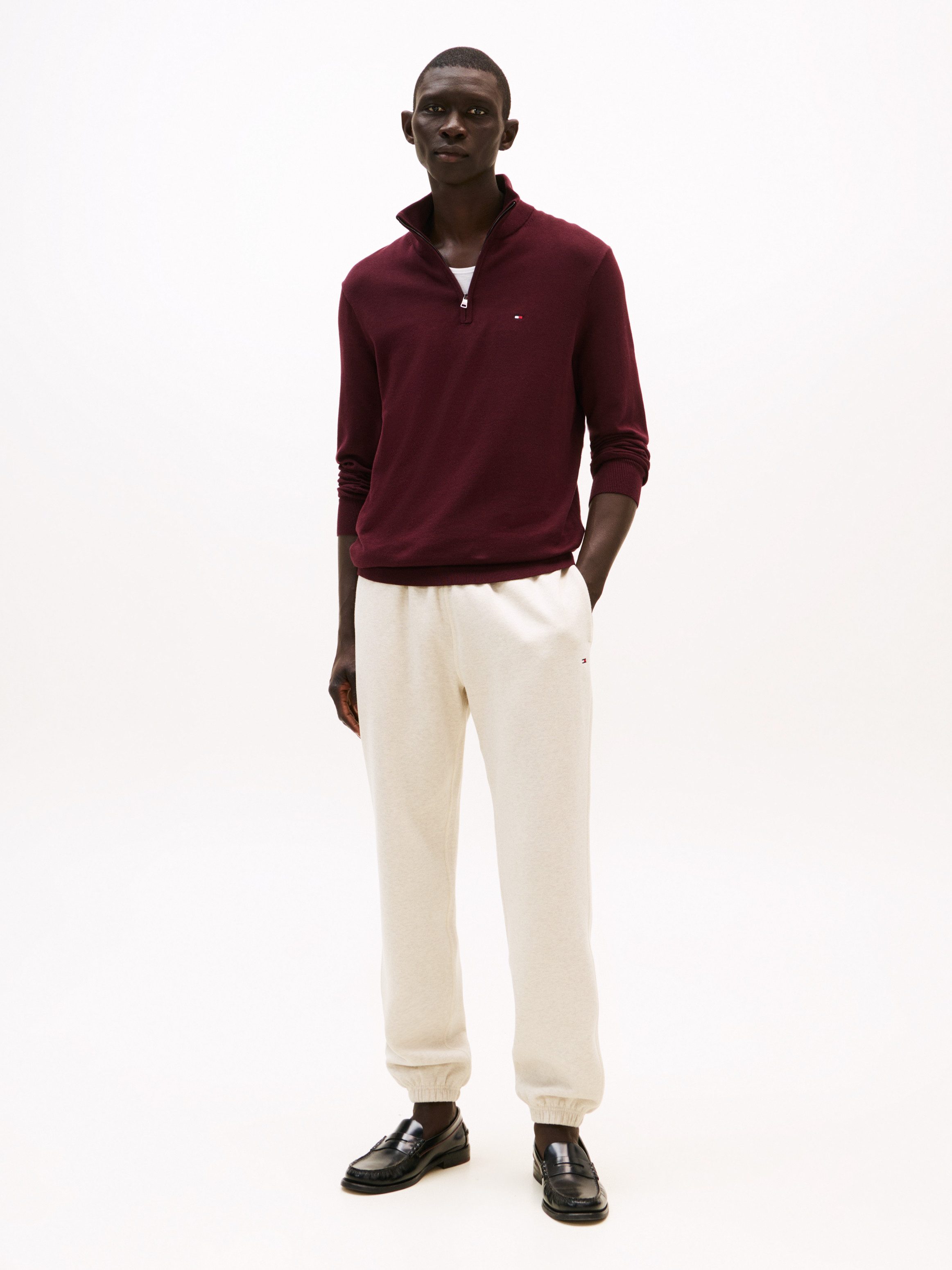 Tommy Hilfiger Schipperstrui ESSENTIAL COTTON ZIP MOCK