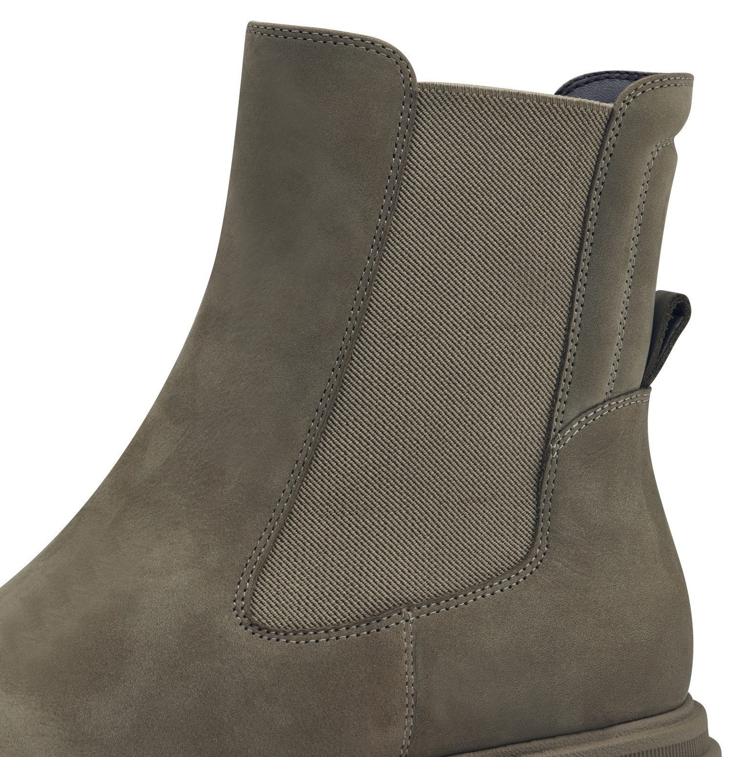 Tamaris Chelsea-boots blokhak, combat boots, enkellaars met stretch-inzet