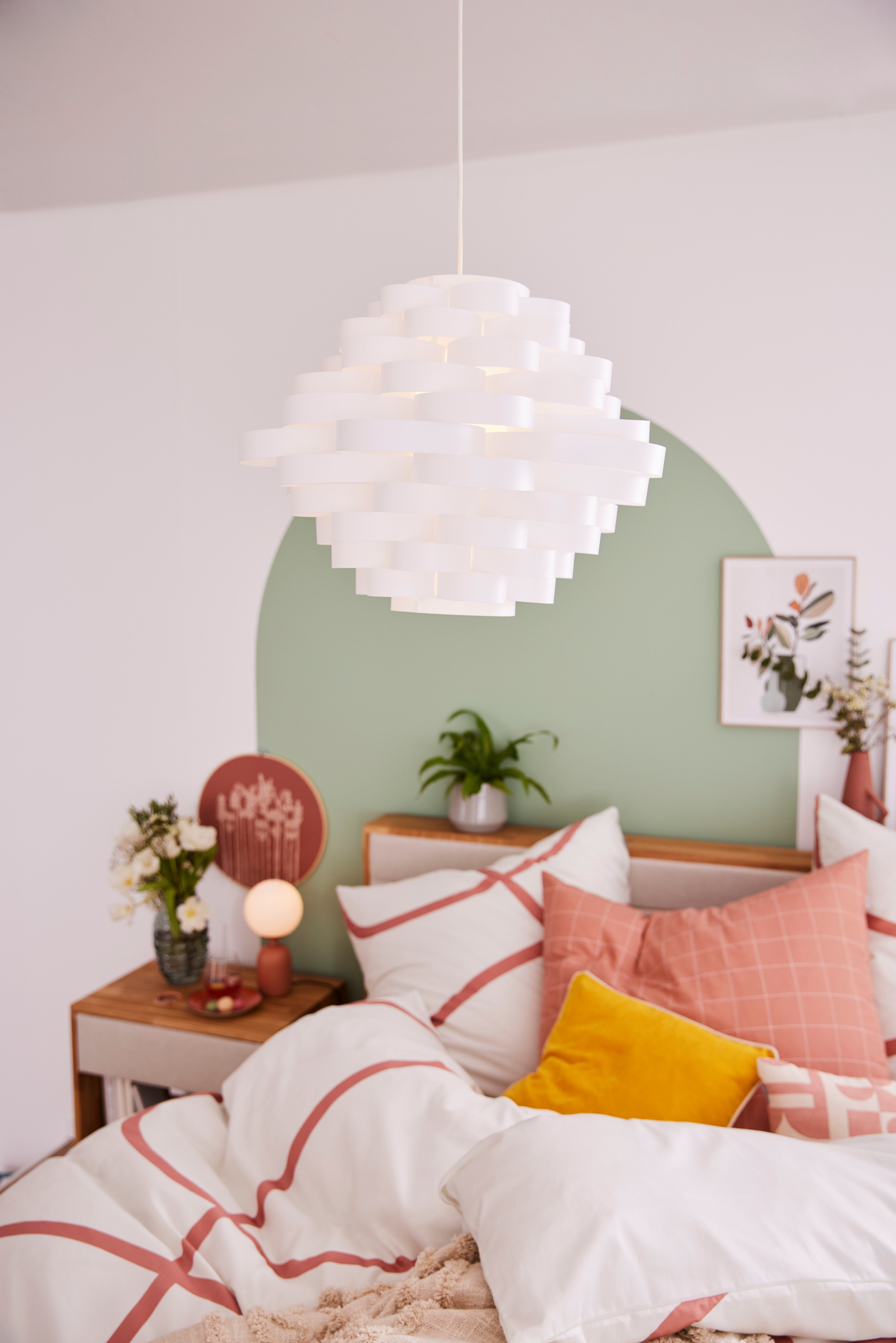 näve Hanglamp Young Living Hanglamp >>White Line<<, excl.1x E27 max. 40 W, wit,