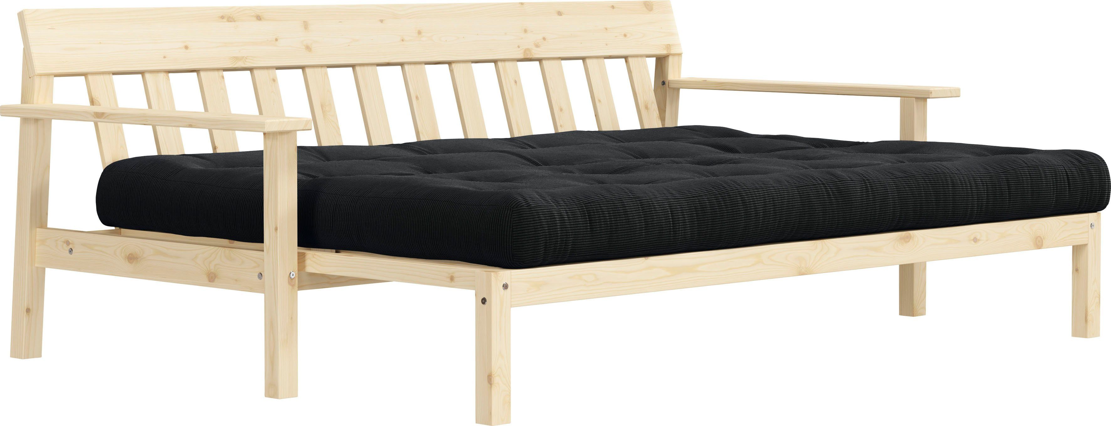 Karup Slaapbank Unwind Met houtstructuur, incl. futonmatras, ligoppervlak 130x190 cm