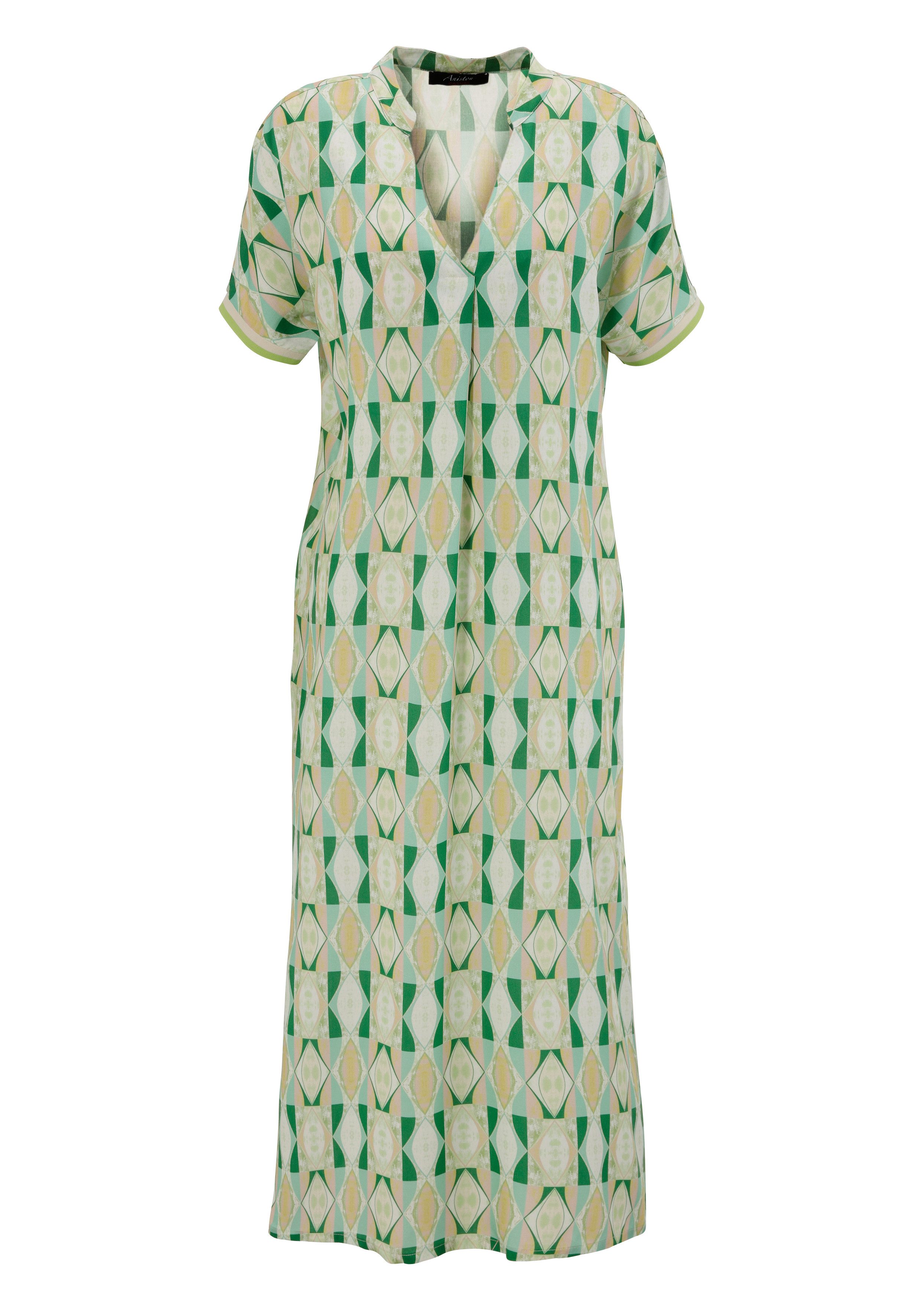 Aniston CASUAL Zomerjurk met kleurharmonische, grafische print - nieuwe collectie