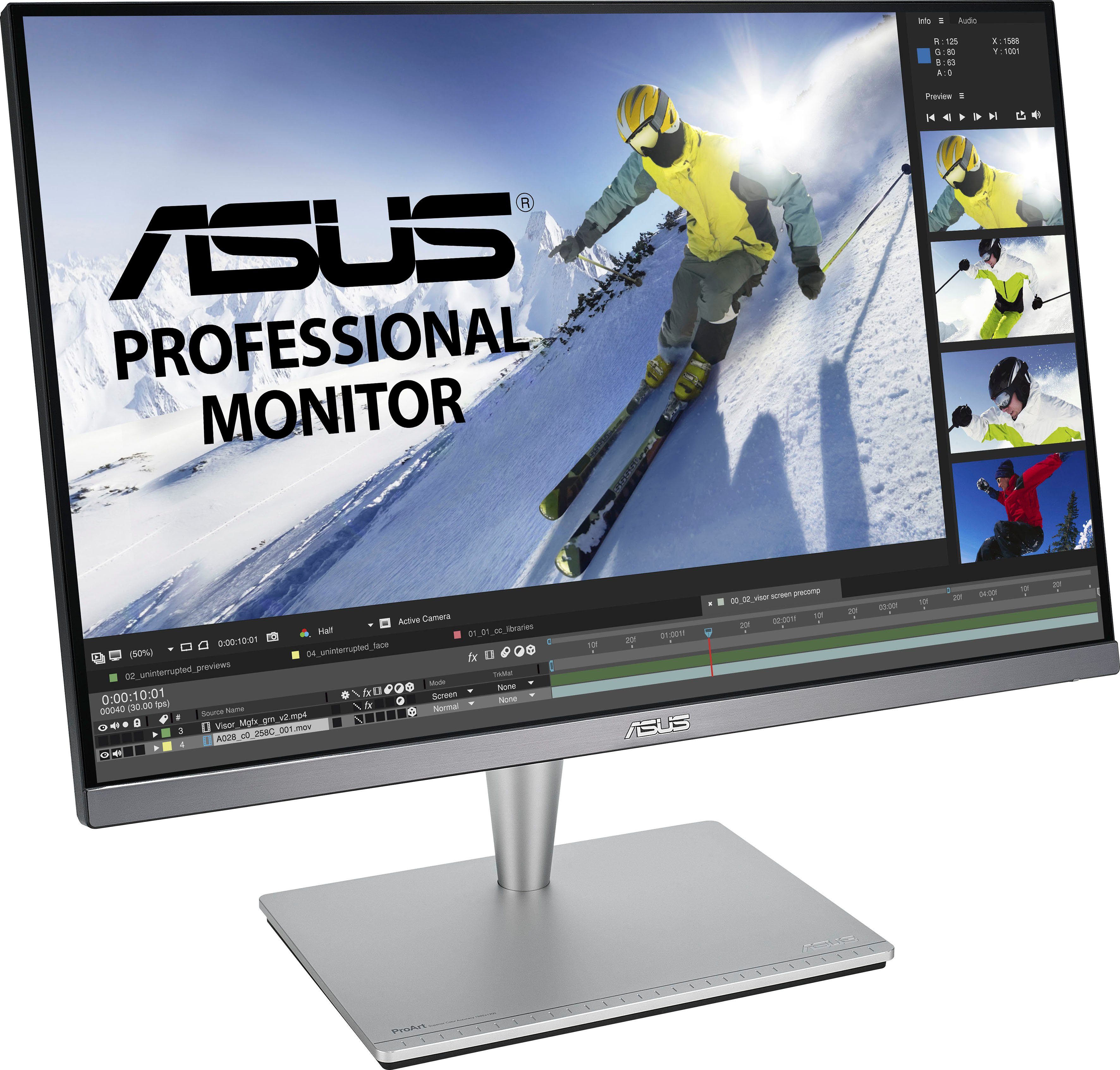 Asus Ledscherm PA24AC, 61 cm / 24", WUXGA