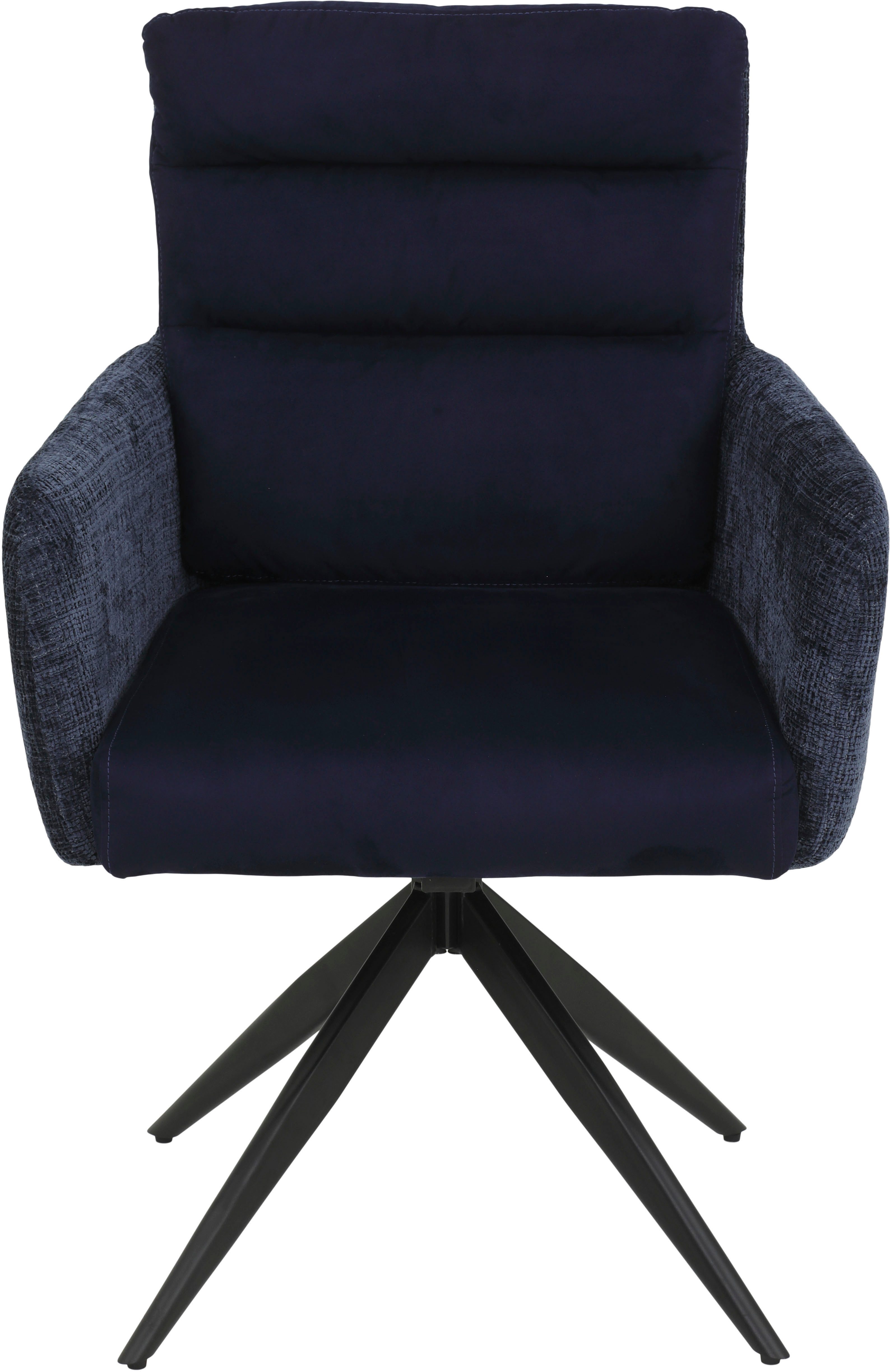 HELA Stoel met armleuningen LEANDRA met auto-Return Comfortstoel met veren, eetkamerstoel draaibaar (set, 2 stuks)