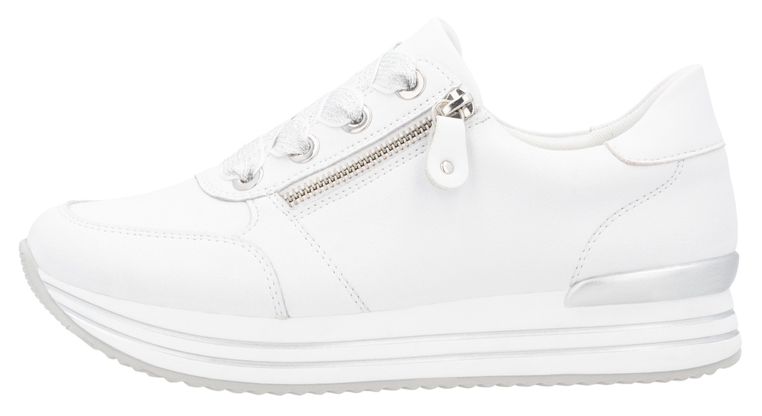 Remonte Plateausneakers , vrijetijdsschoen, halfschoen, veterschoen met gepolsterde schacht