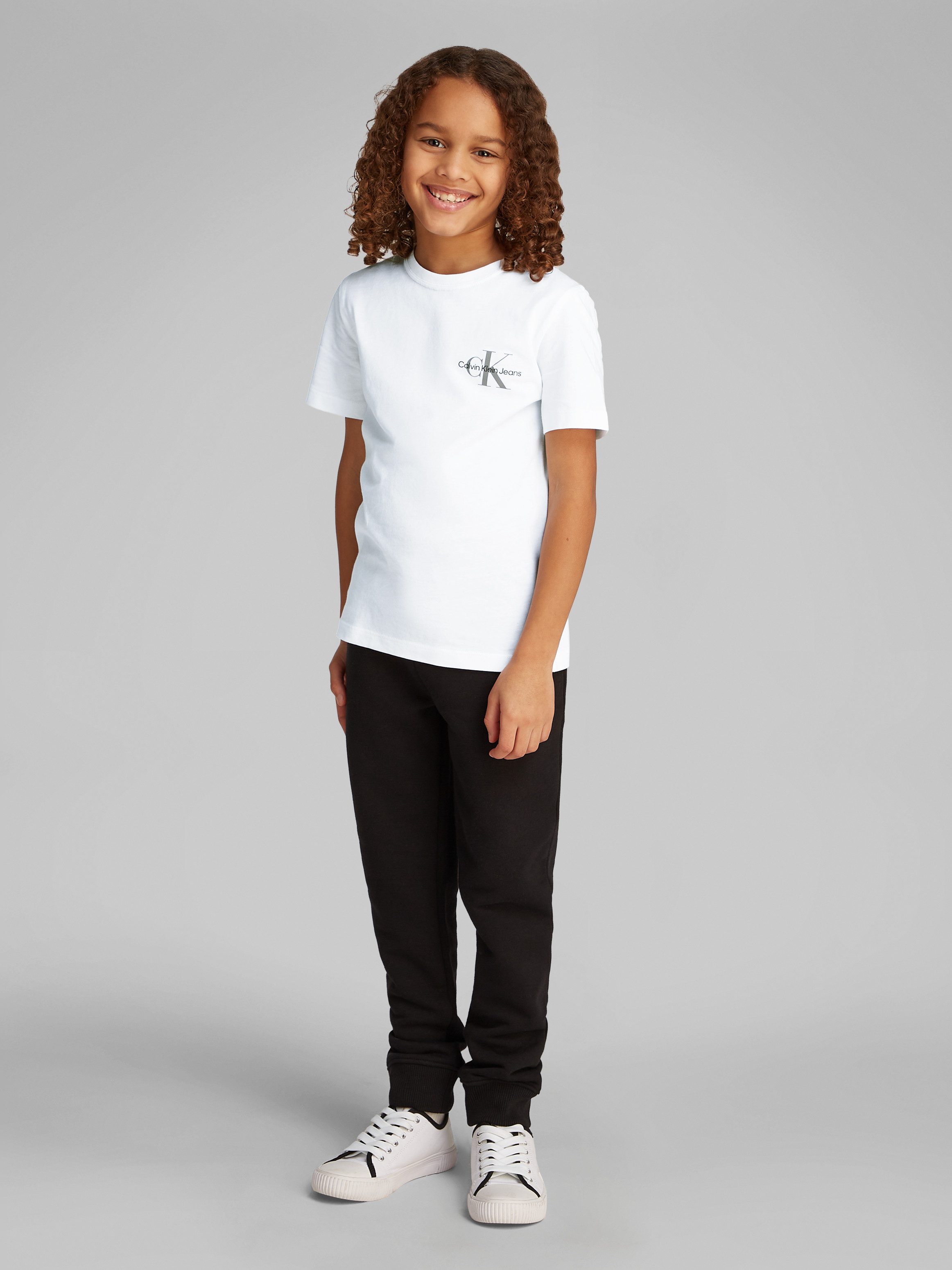Calvin Klein T-shirt Chest Monologo Ss T-Shirt voor kinderen tot 16 jaar en met logoprint