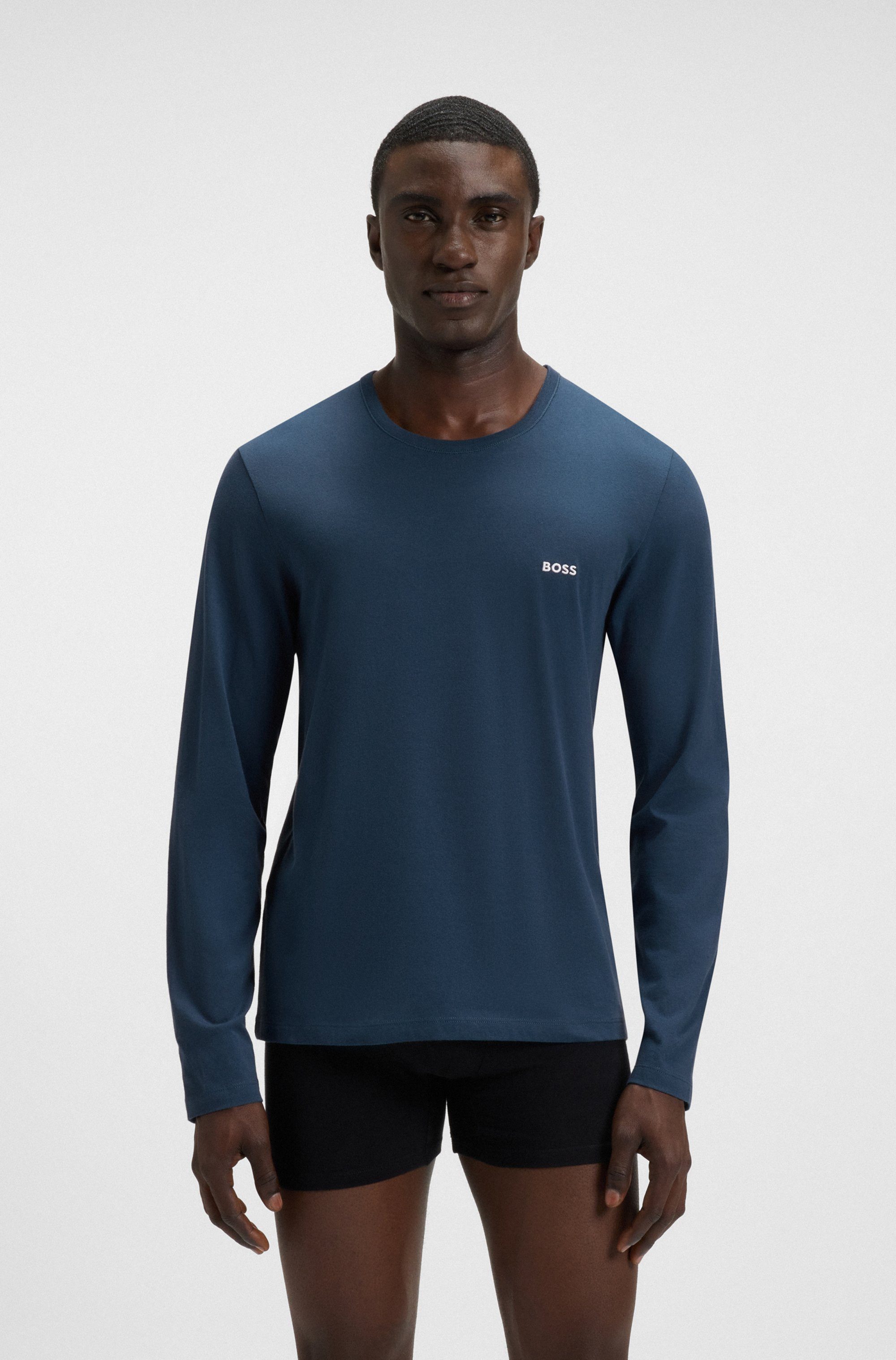 BOSS Shirt met lange mouwen Longsleeve-Shirt R-Neck Classic COTTON 3pcs/pack (3-delig)