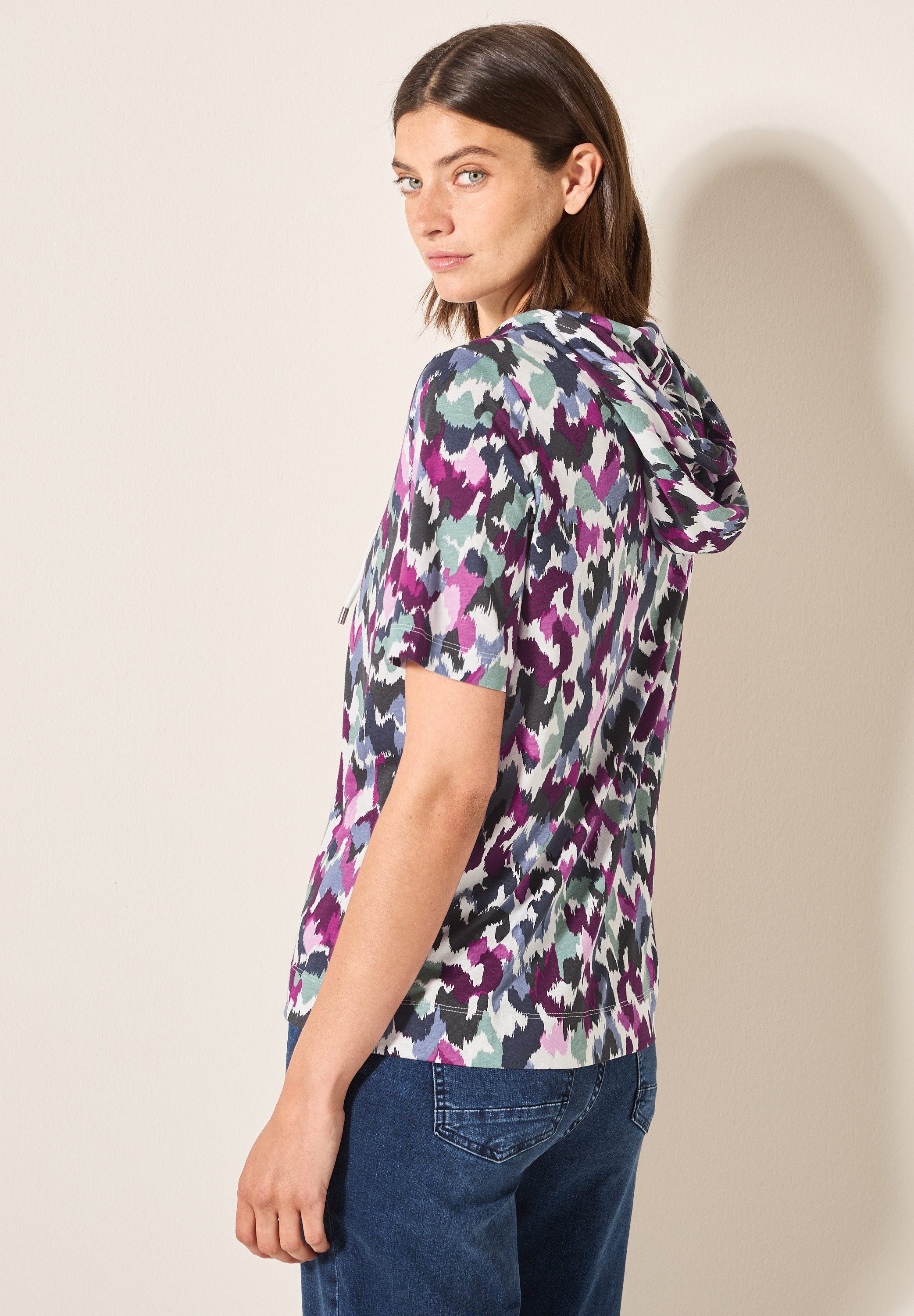 Cecil Capuchonshirt met grafisch patroon