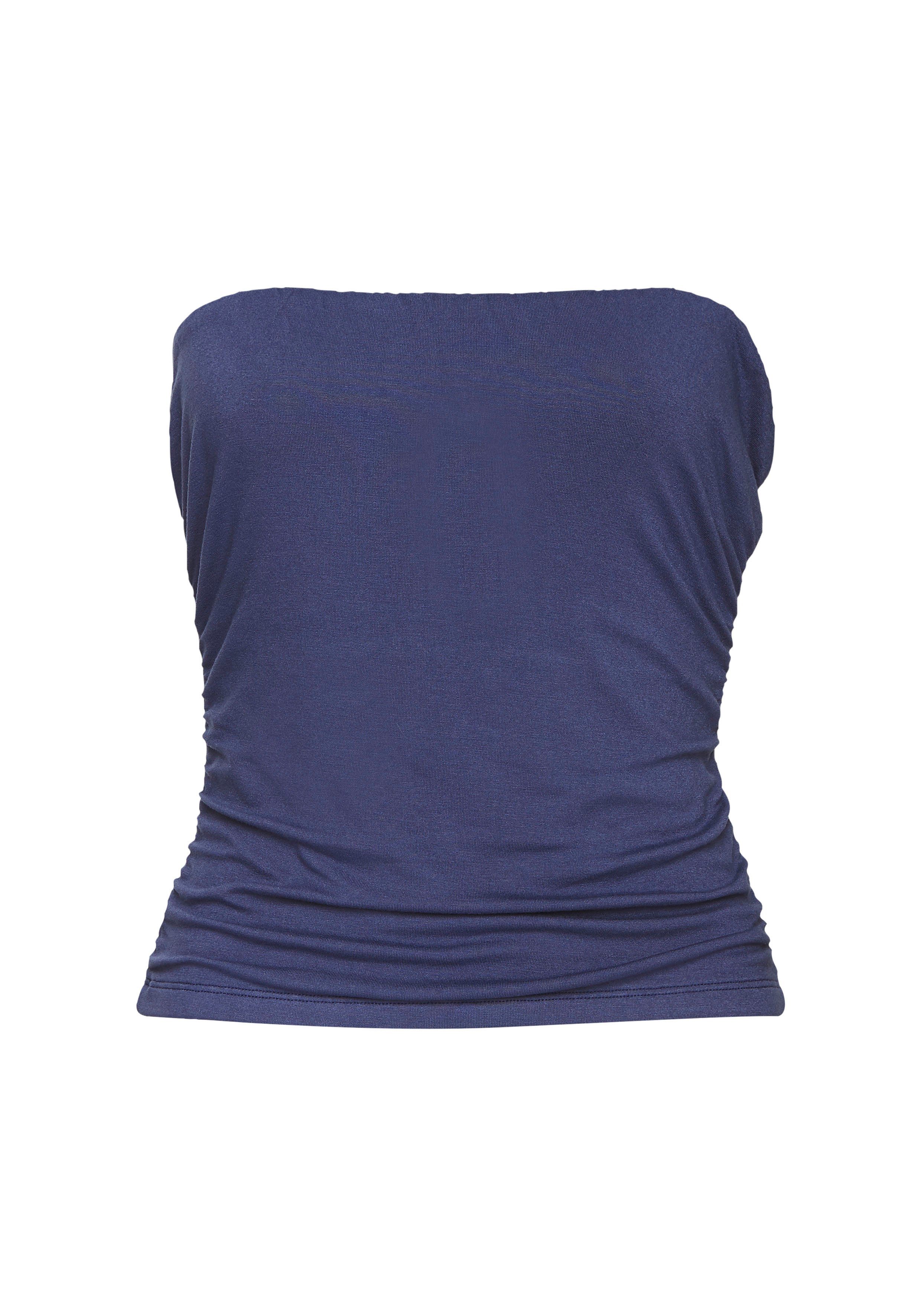 Buffalo Bandeautop met zijrimpelingen, strapless dames-top, schoudervrij, basic