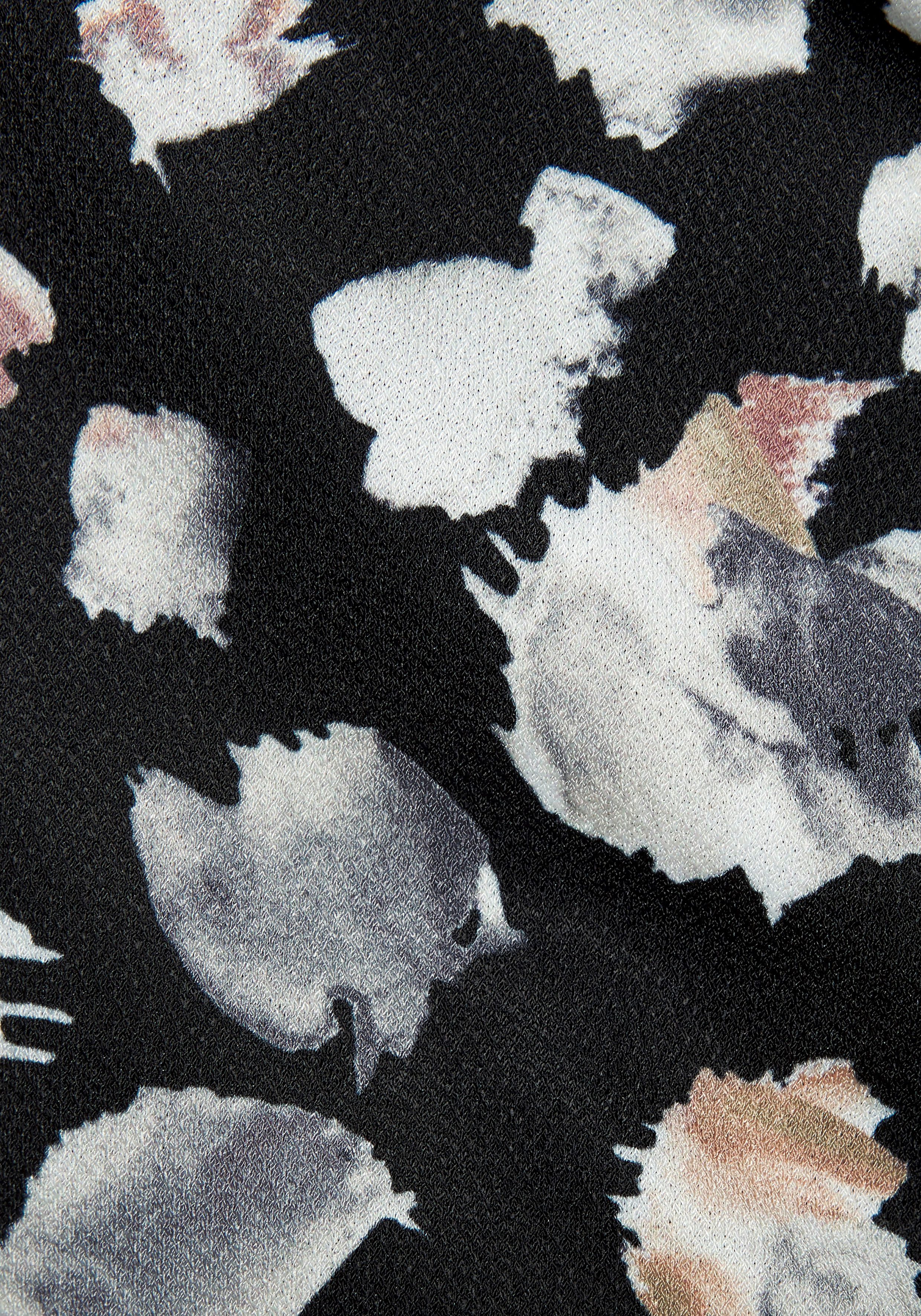 Lascana Tanktop in wikkel-look, blousetop met alloverprint en zijraffing