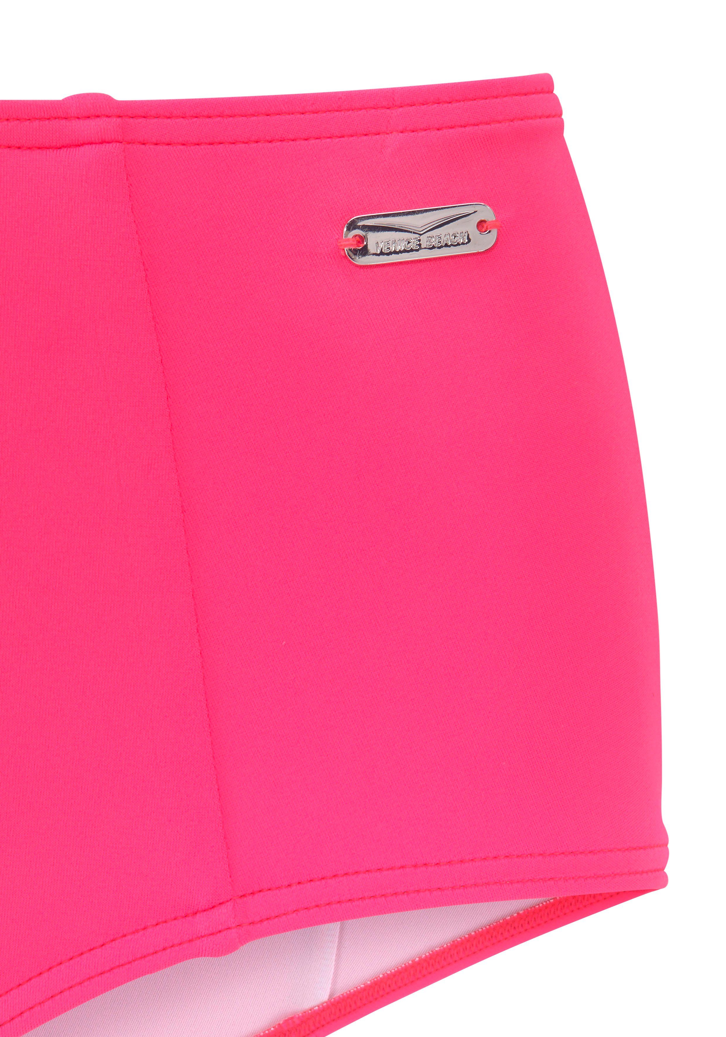 Venice Beach Highwaist-bikinibroekje Planeet in trendy belijning