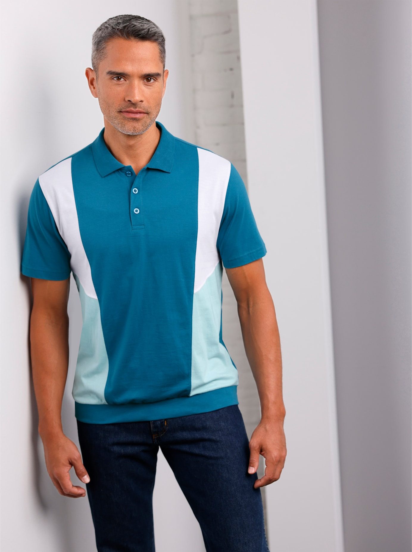 Classic Poloshirt met korte mouwen (1-delig) heren poloshirts maat 44/46 blauw