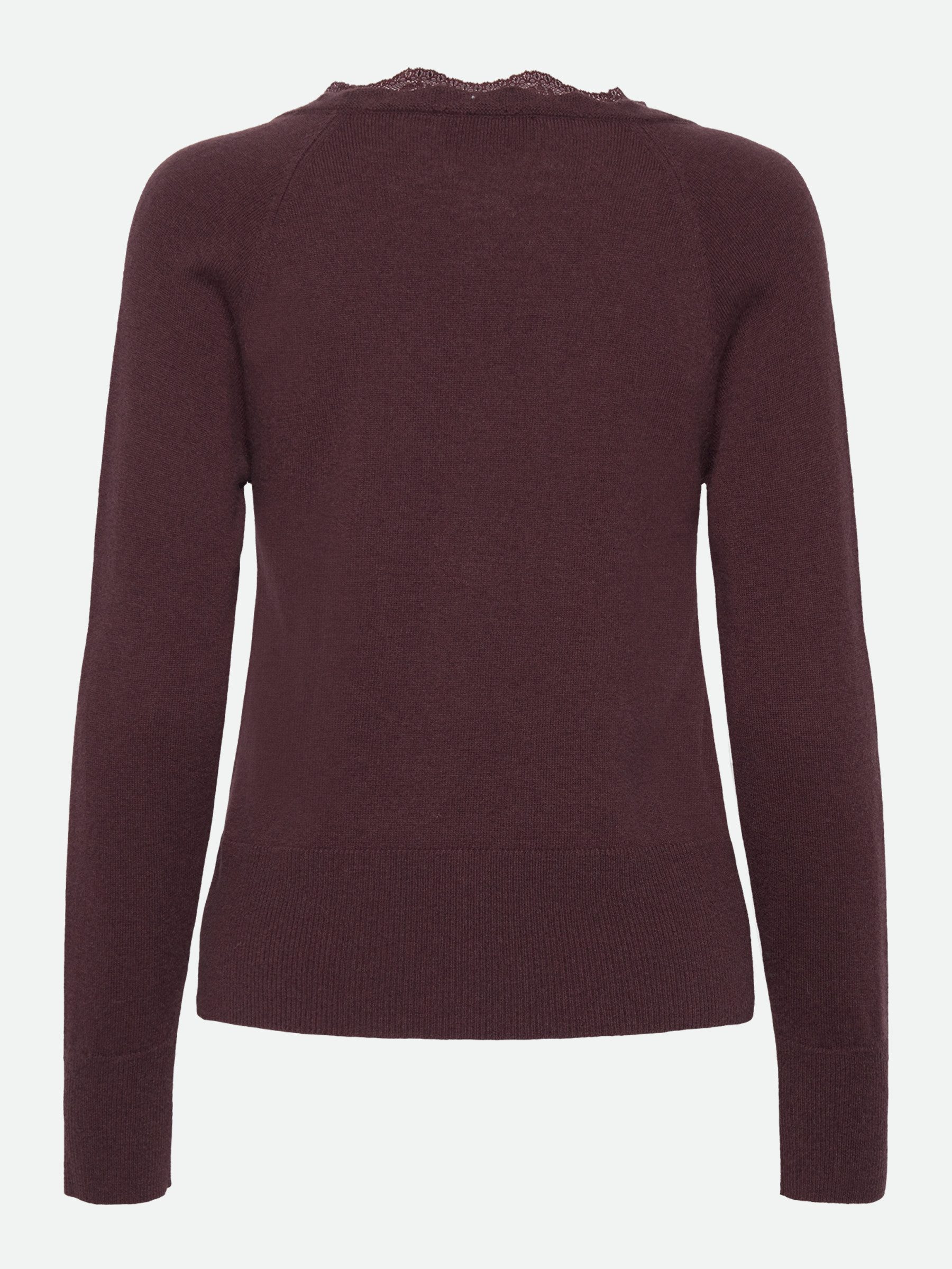 rosemunde Cardigan Laica lace cardigan Parelknopen, kant, lange mouw, V-hals, vrouwelijk, katoenmix