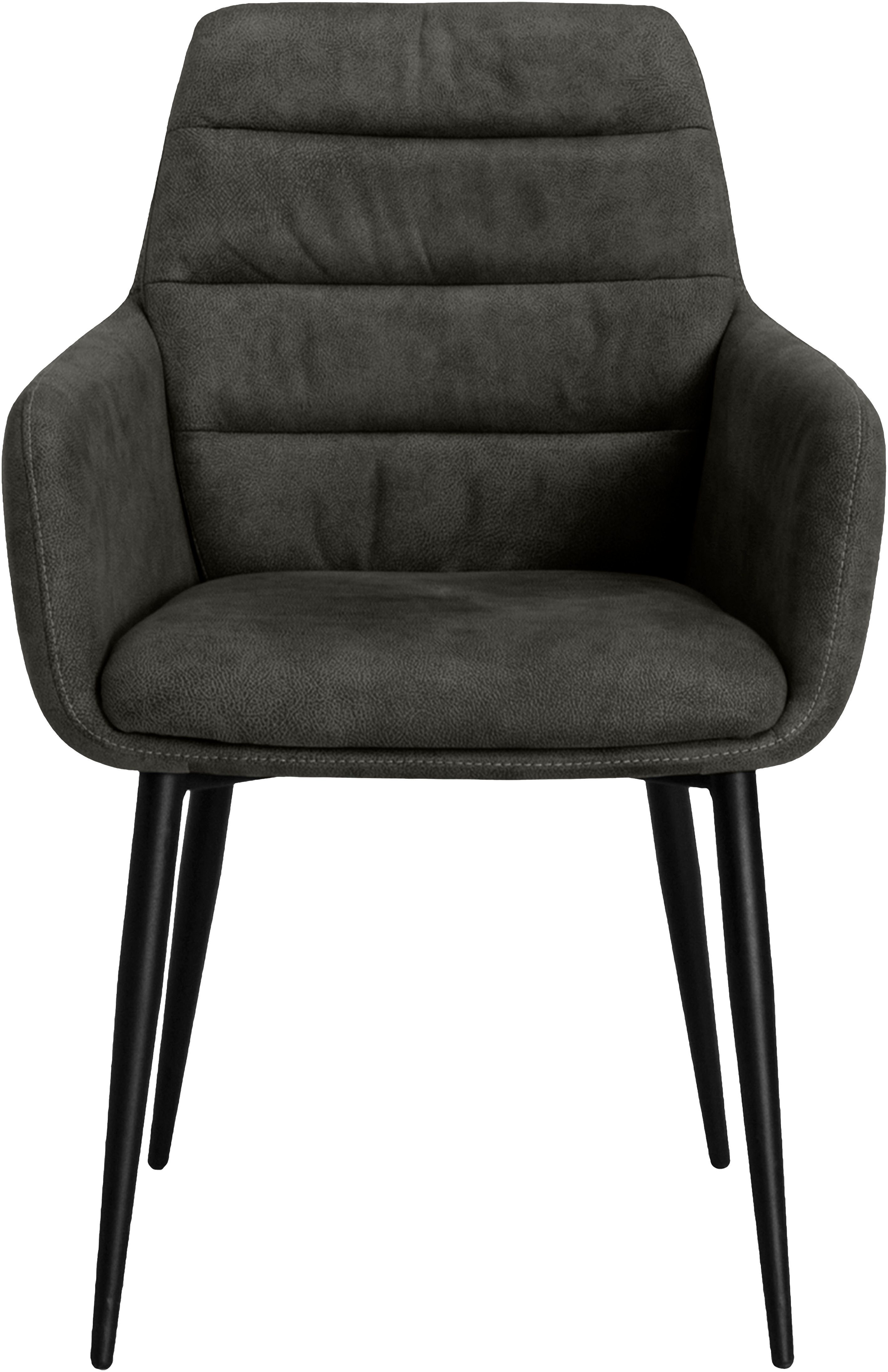 OMG Design Stoel met armleuningen Bailey Schalenstoel, eetkamerstoel, onderhoudsvriendelijke bekleding