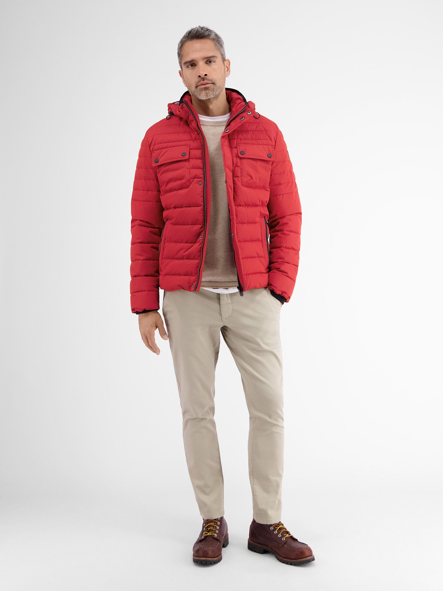 Lerros Winterjack LERROS gestikte jack met afneembare capuchon