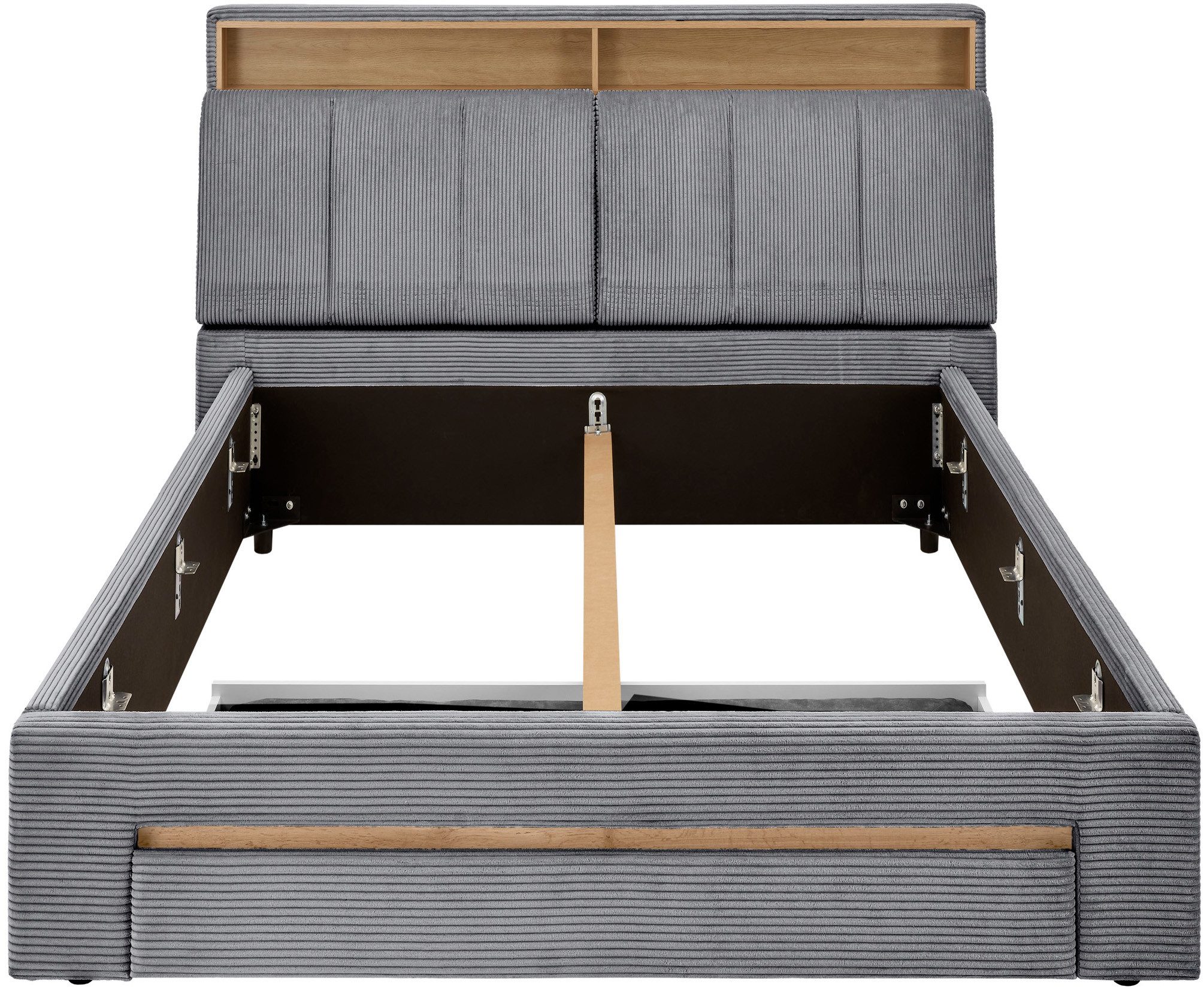 INOSIGN Gestoffeerd bed CiTY/GiRON,, gepolsterd opbergbed, met LED-verlichting Bedkisten met hondenbed of als opbergruimte, opklapbare hoofdeinden