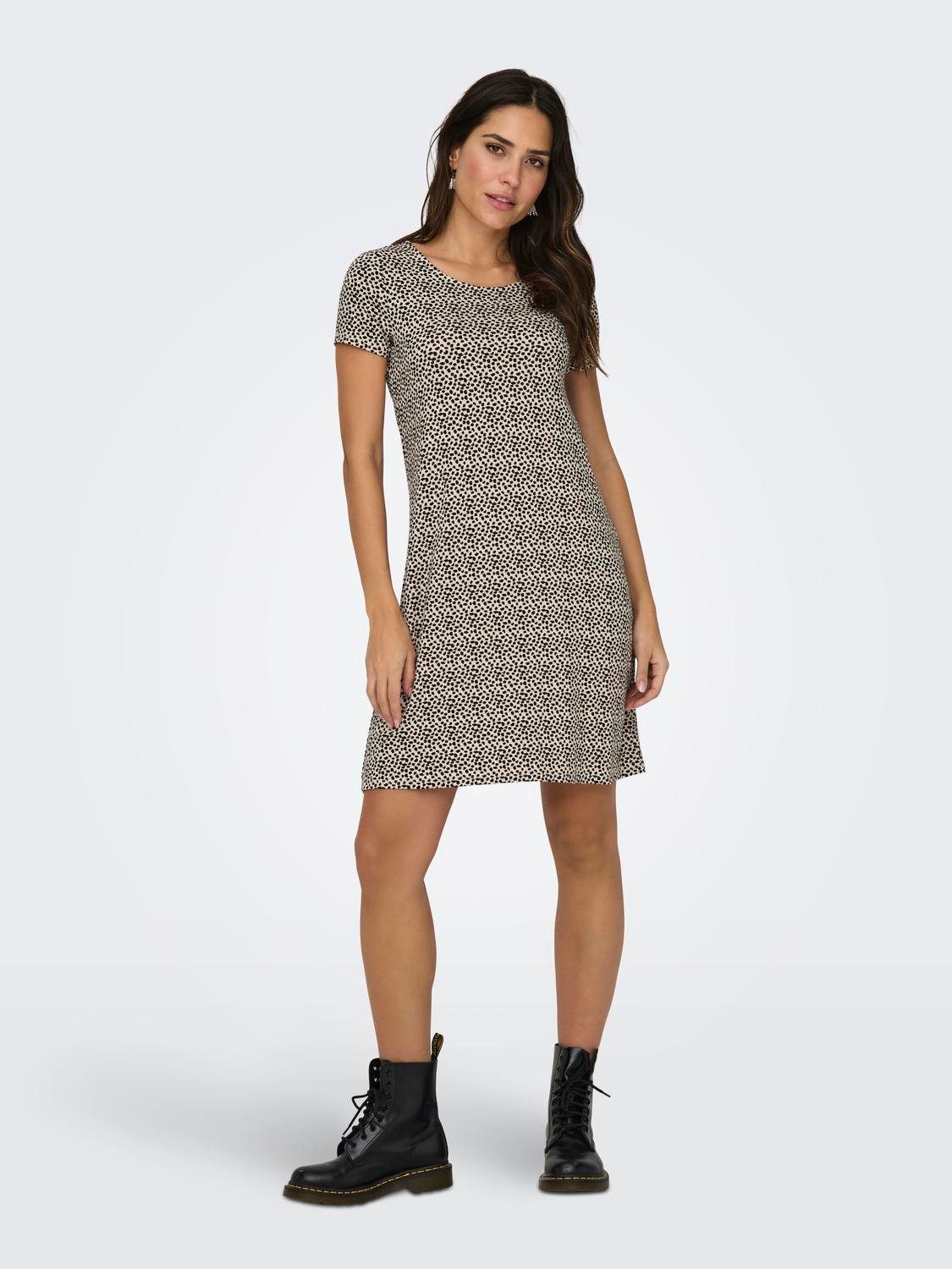 Only Mini-jurk ONLBERA BACK LACE UP S/S DRESS JRS NOOS