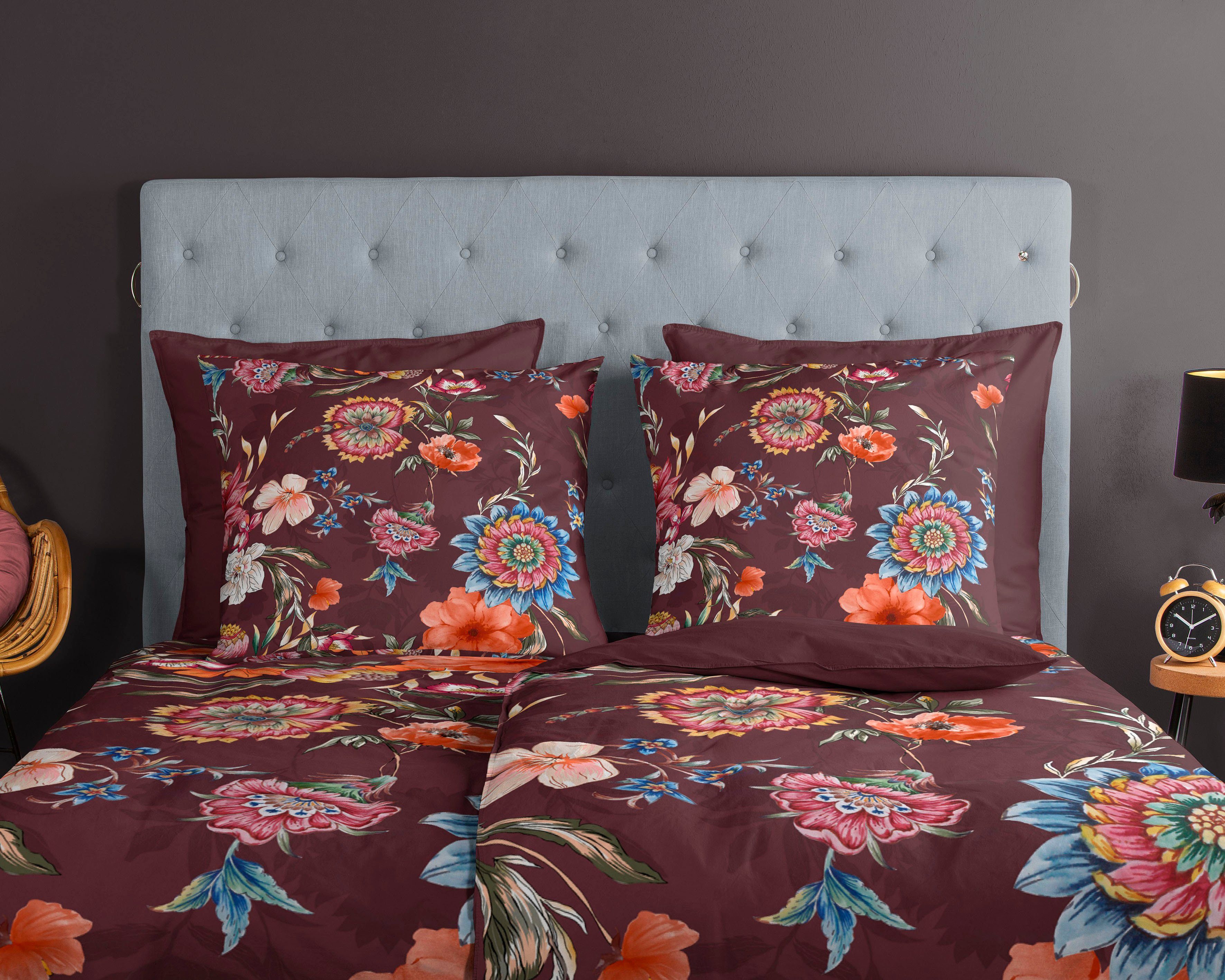 good morning Tweezijdig te gebruiken overtrekset Madelief 100% katoen, 135x200, 2-delig, rits, omkeerbaar, bloemen