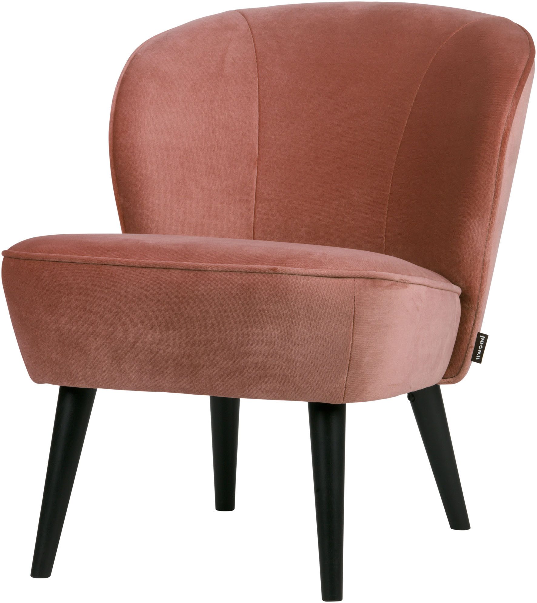 WOOOD Fauteuil Sara zacht gepolsterd, 4-poots frame, h 71 cm x b 59 cm